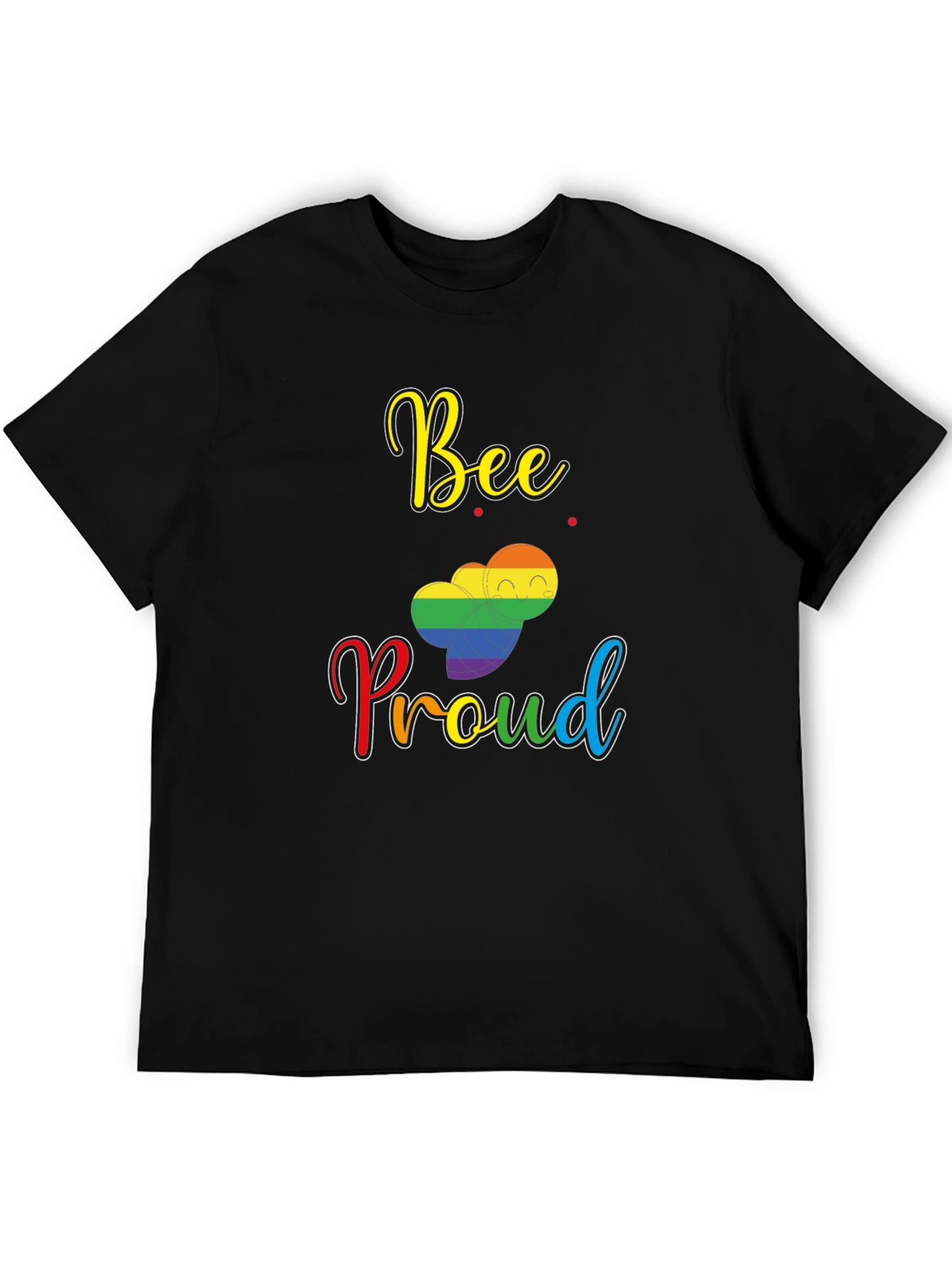 Bee Proud LGBTQ+ Pride T-Shirt | Rainbow Pride Graphic Tee | LGBTQ+ Support Shirt | Gift for Pride | Free Shipping $50+