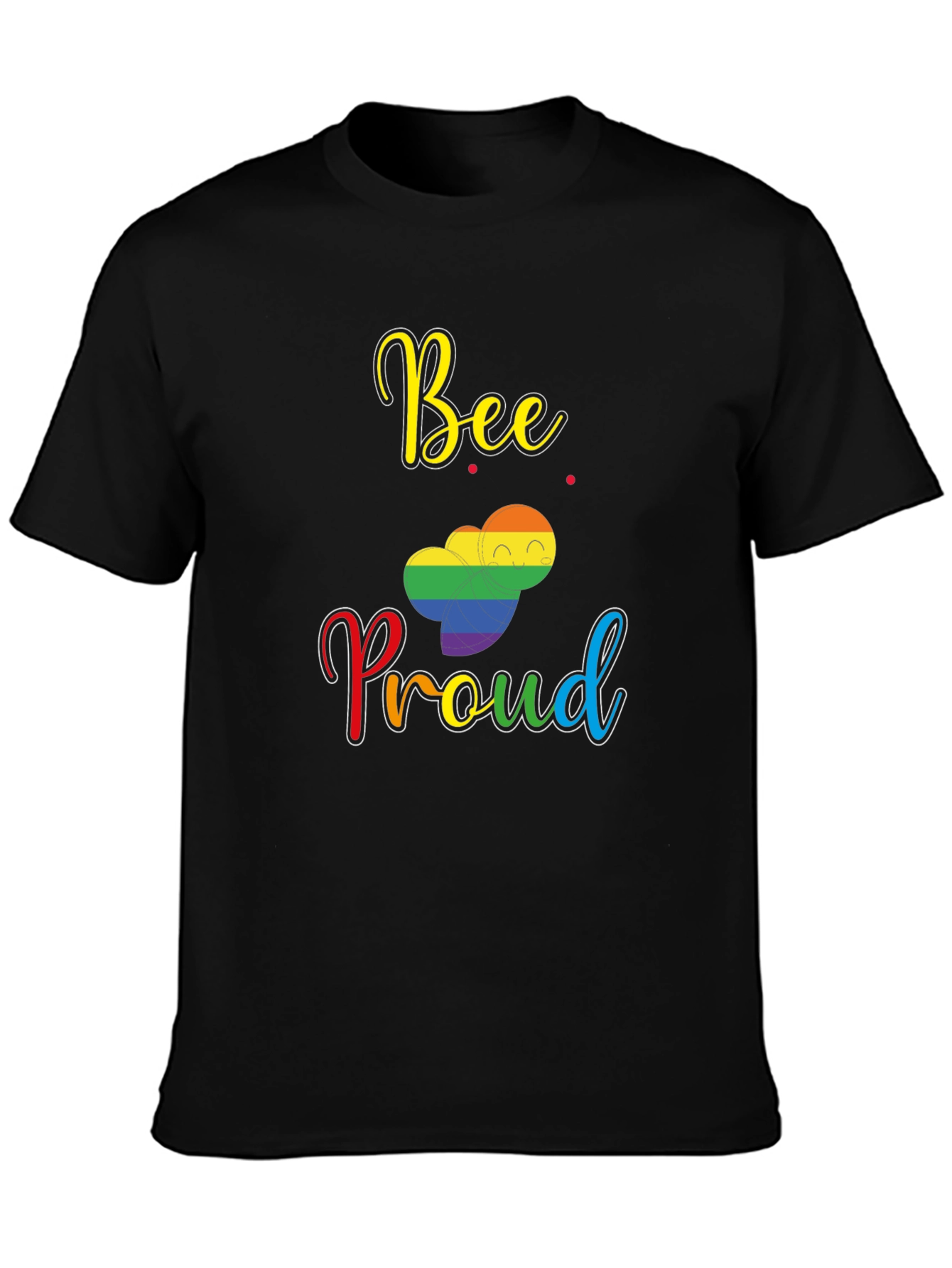 Bee Proud LGBTQ+ Pride T-Shirt | Rainbow Pride Graphic Tee | LGBTQ+ Support Shirt | Gift for Pride | Free Shipping $50+