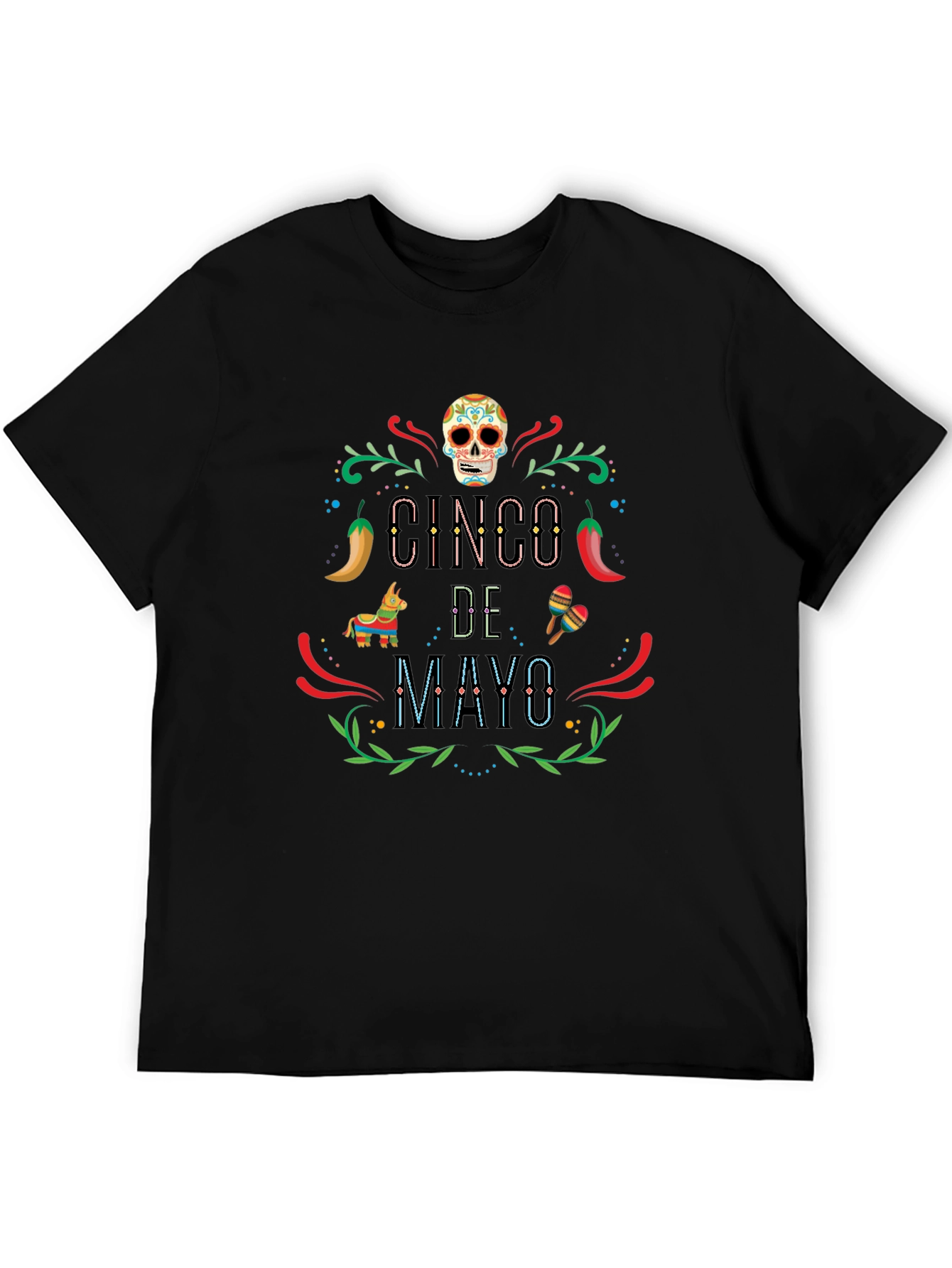 Cinco de Mayo Graphic T-Shirt - Black Tee