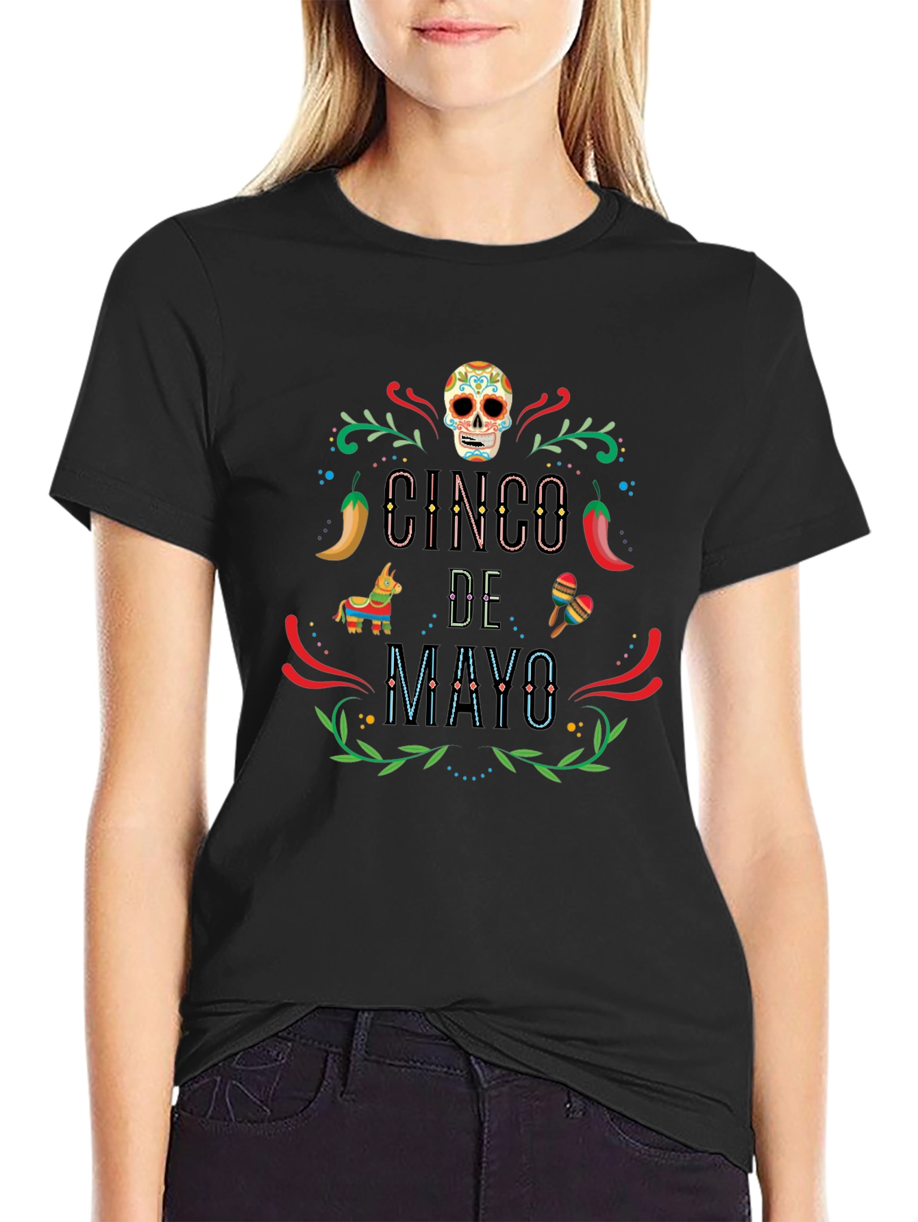 Cinco de Mayo Graphic T-Shirt - Black Tee