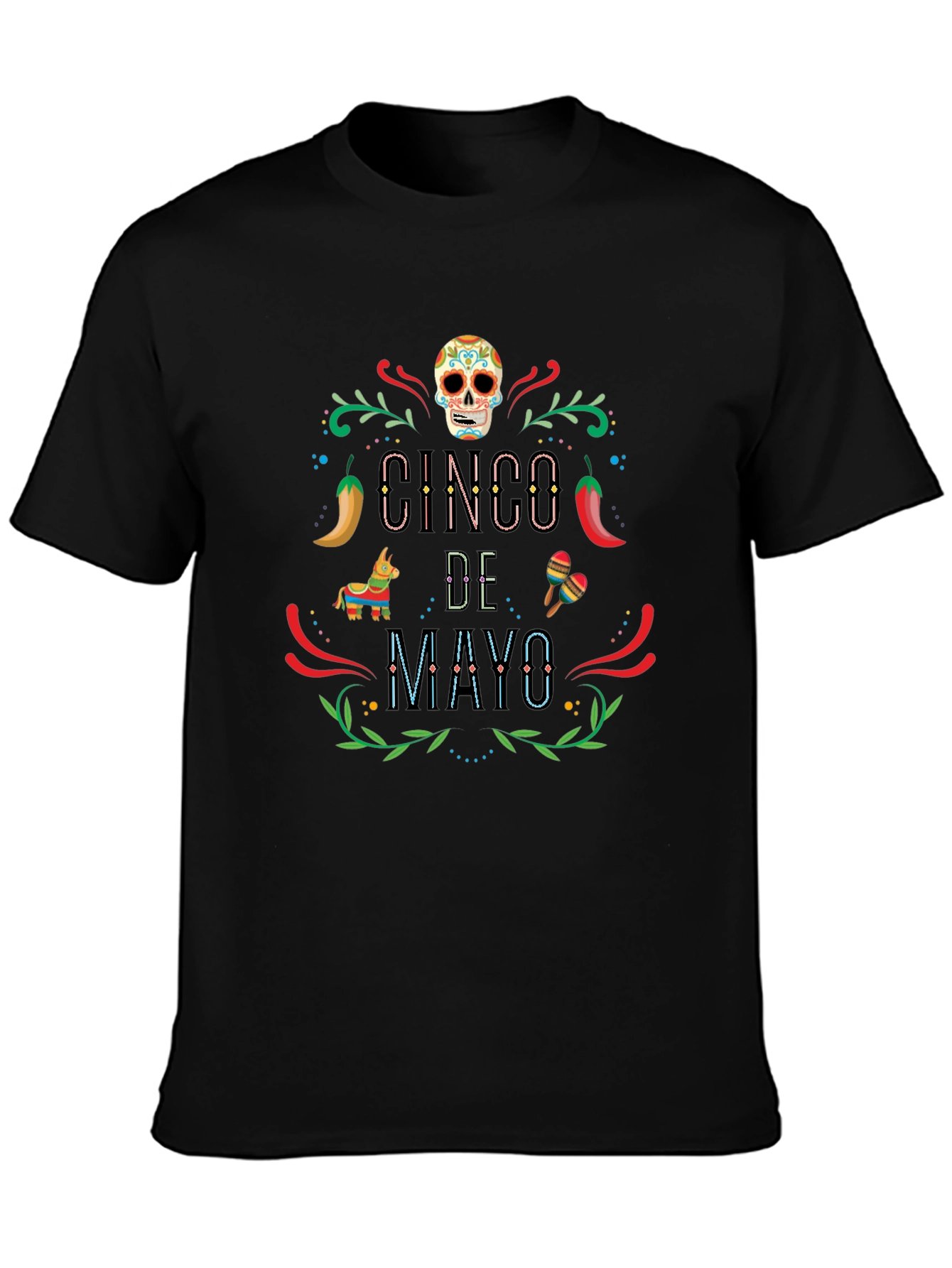 Cinco de Mayo Graphic T-Shirt - Black Tee