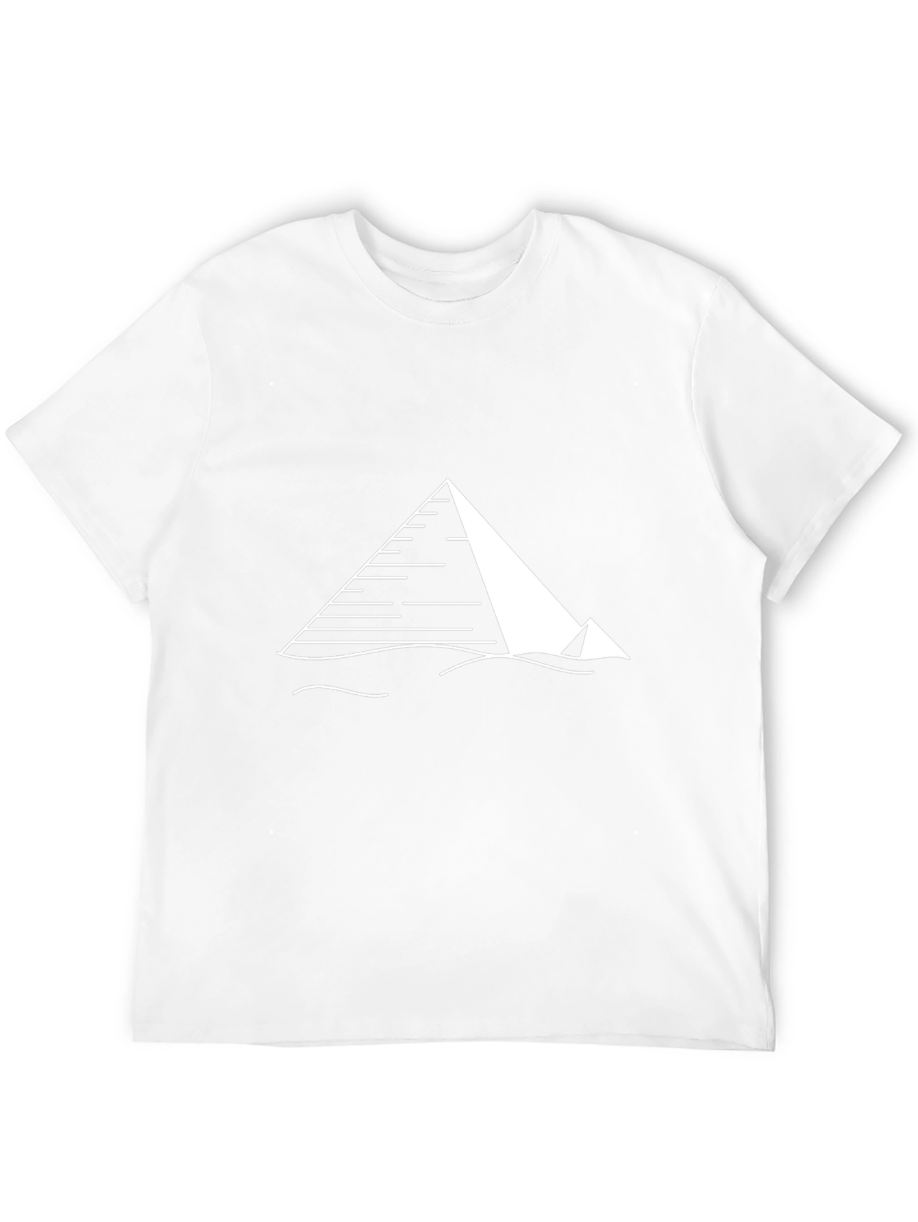 Egyptian Pyramid Graphic Tee - Black Cotton T-Shirt