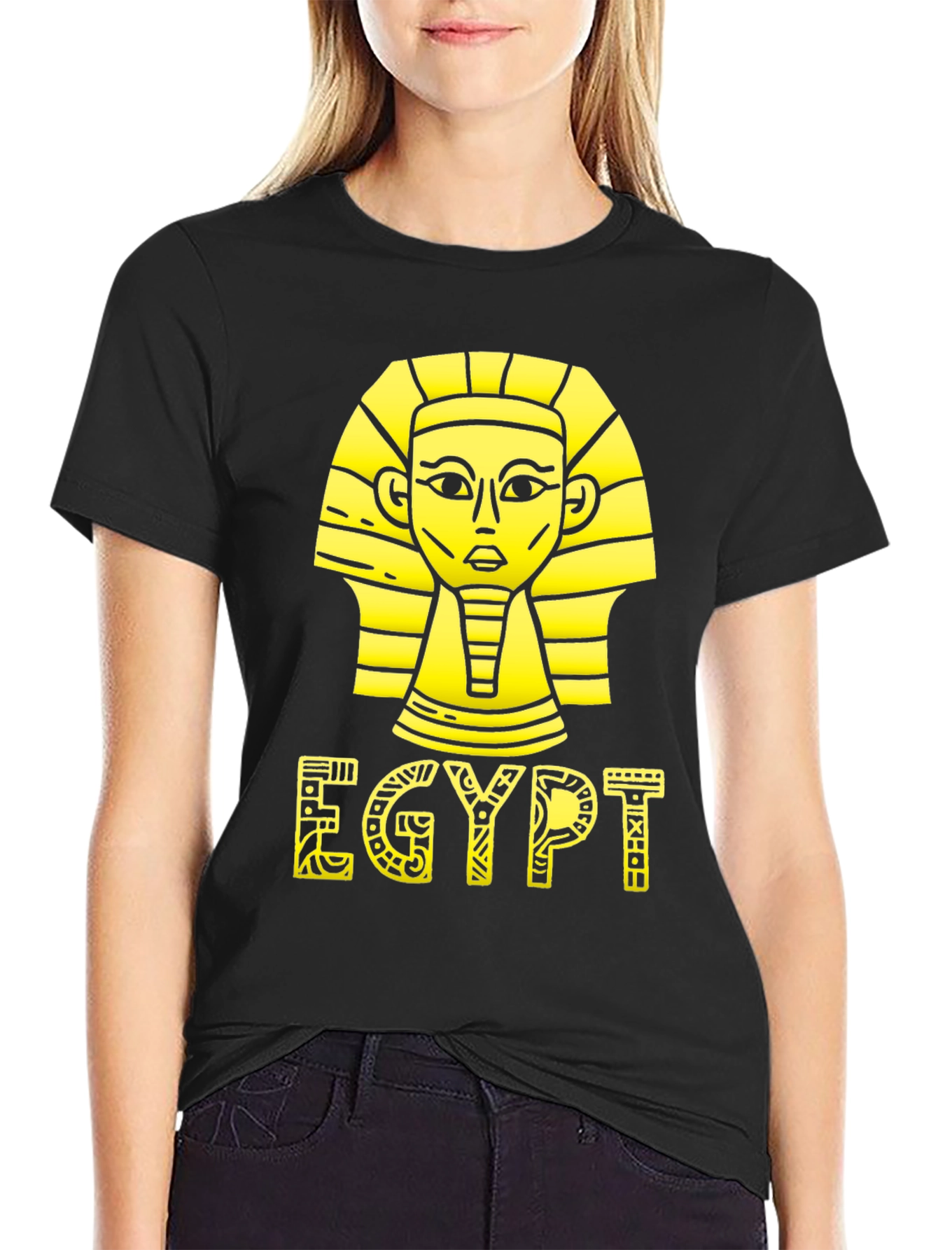 Egypt Graphic Tee - Black Cotton T-Shirt