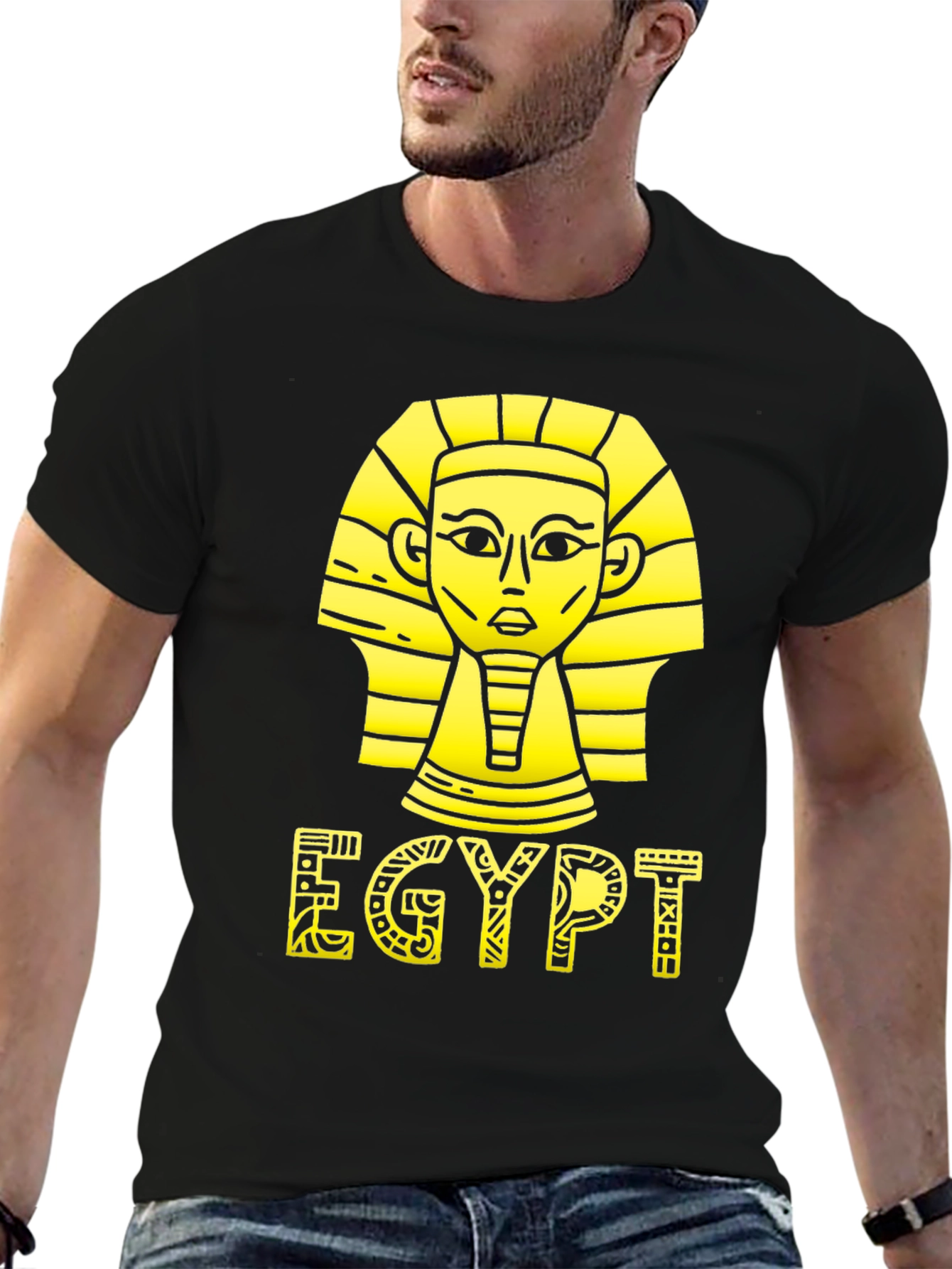 Egypt Graphic Tee - Black Cotton T-Shirt