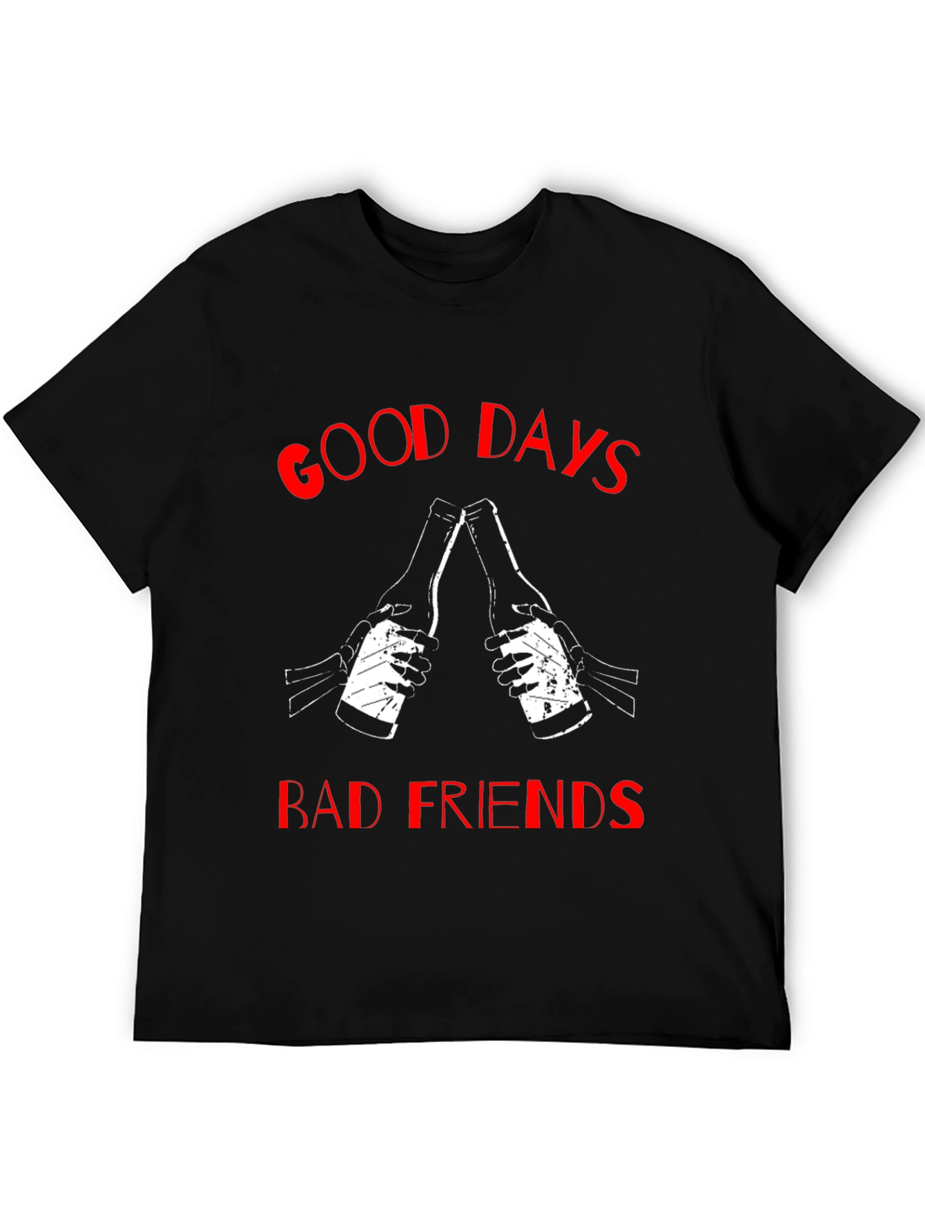 Good Days Bad Friends Graphic Tee - Black T-Shirt