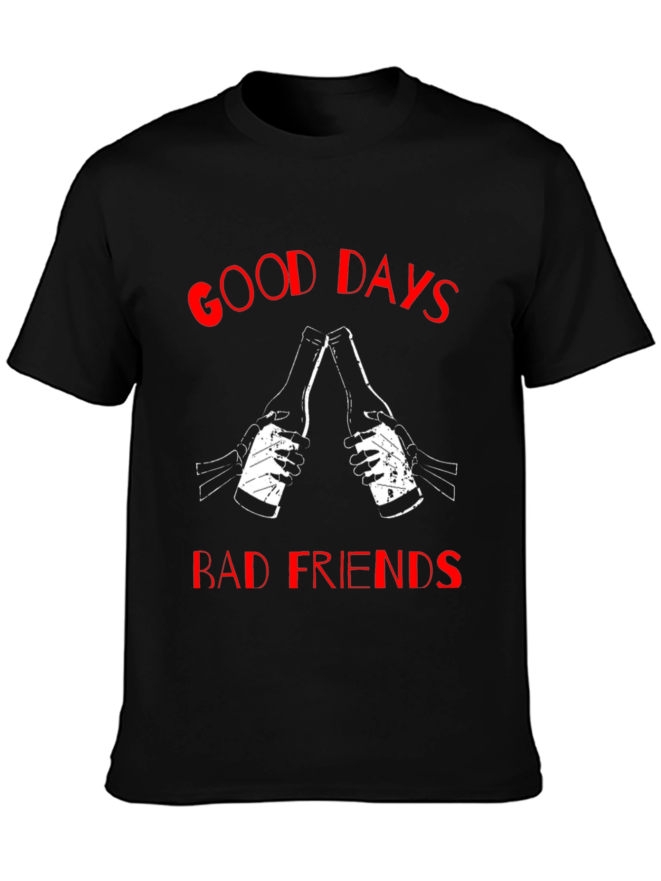 Good Days Bad Friends Graphic Tee - Black T-Shirt