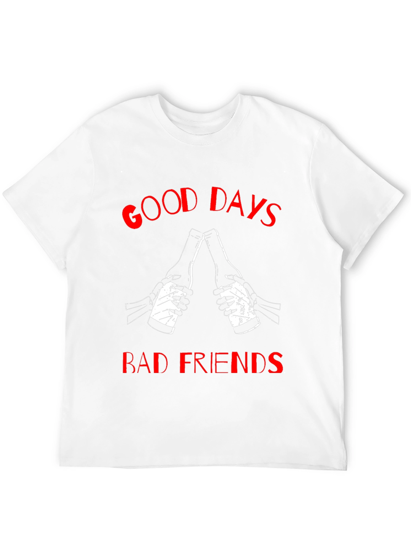 Good Days Bad Friends Graphic Tee - Black T-Shirt