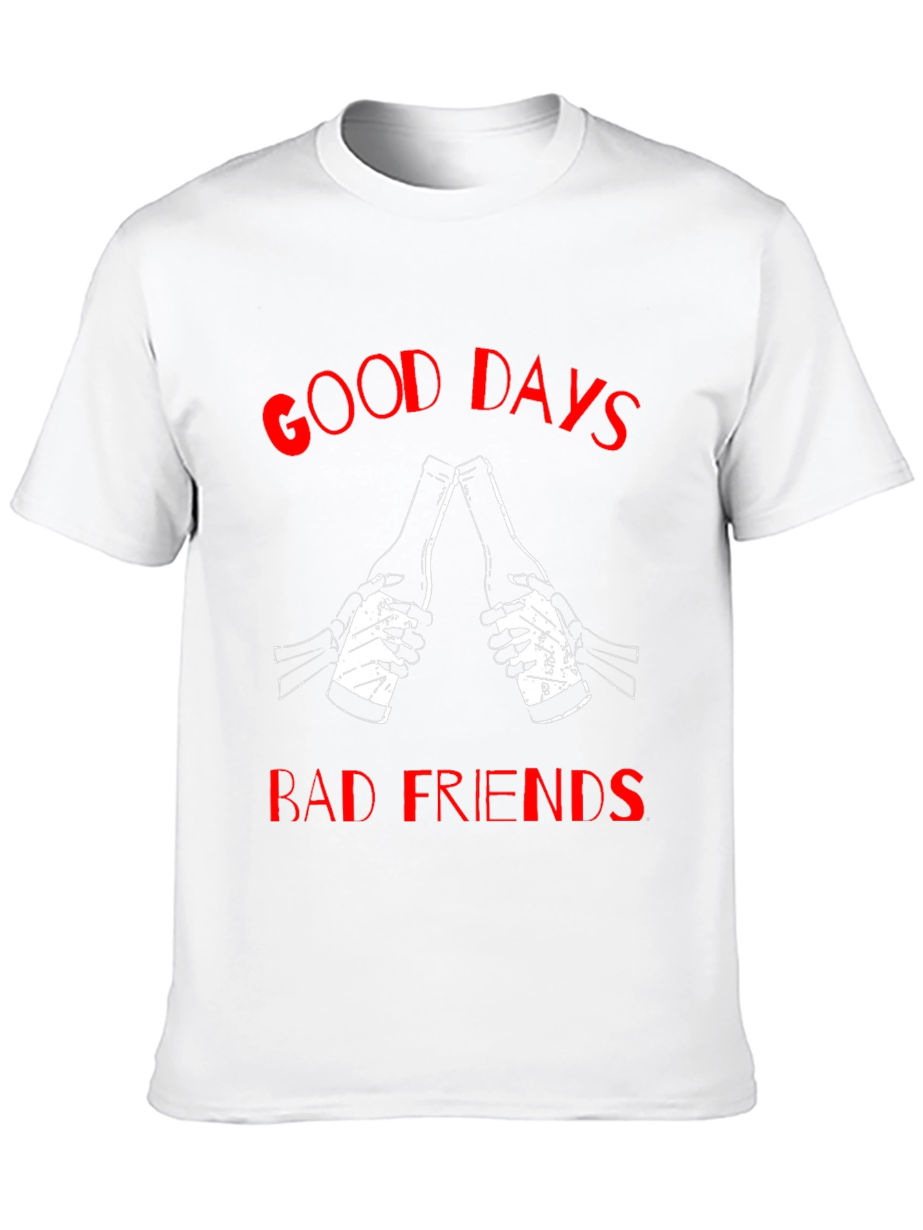 Good Days Bad Friends Graphic Tee - Black T-Shirt