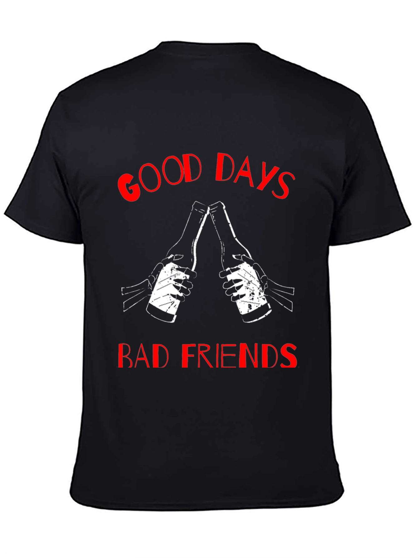 Good Days Bad Friends Graphic Tee - Black T-Shirt