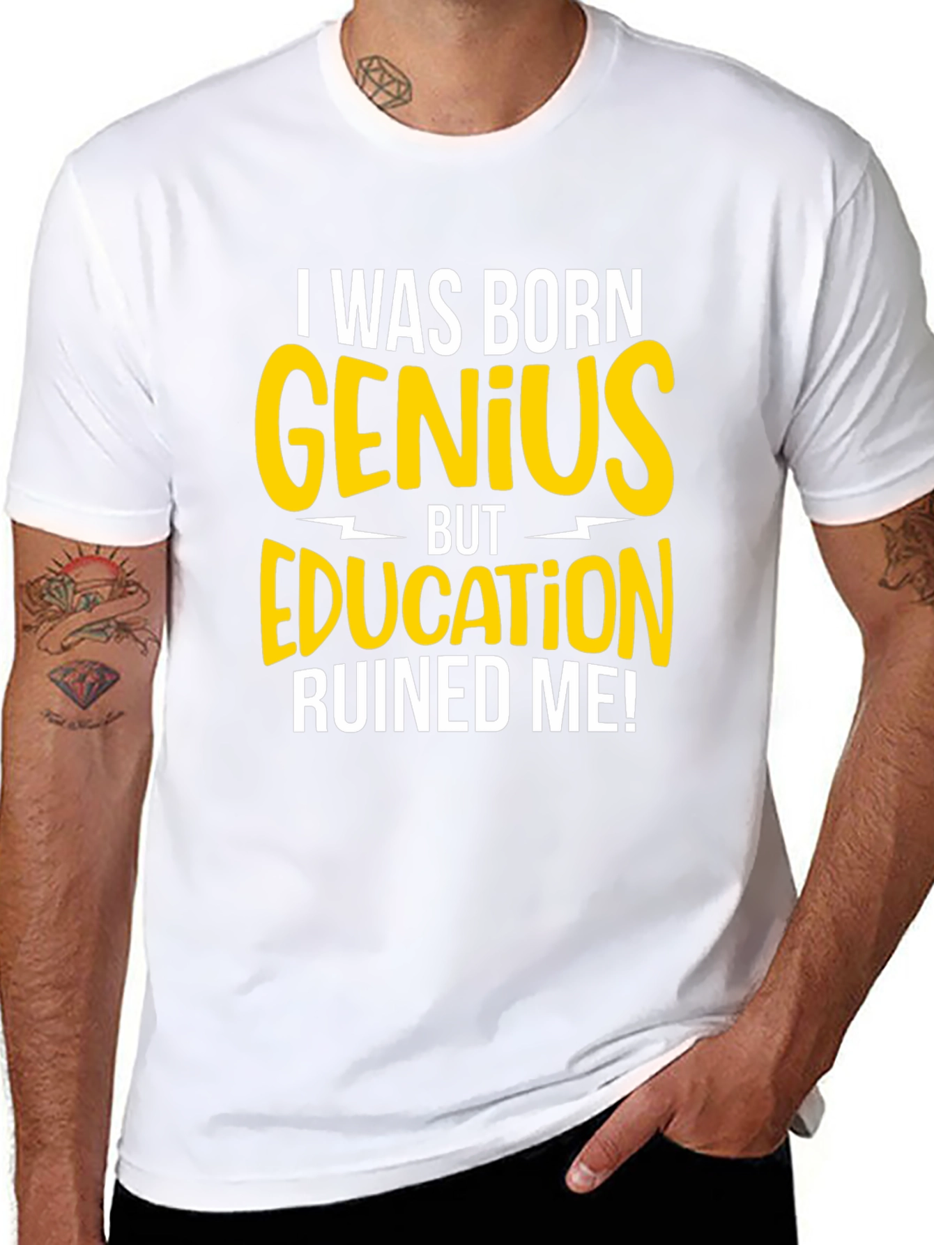 Born Genius T-Shirt - Funny Sarcastic Tee