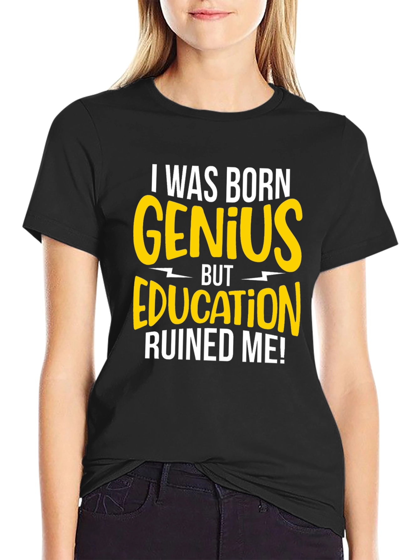 Born Genius T-Shirt - Funny Sarcastic Tee