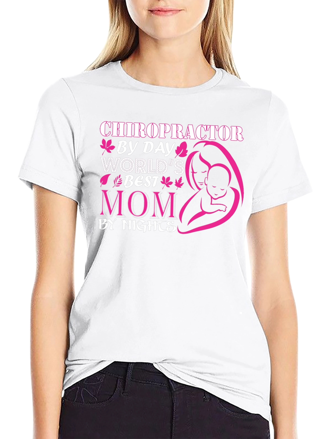Chiropractor Mom Black T-Shirt