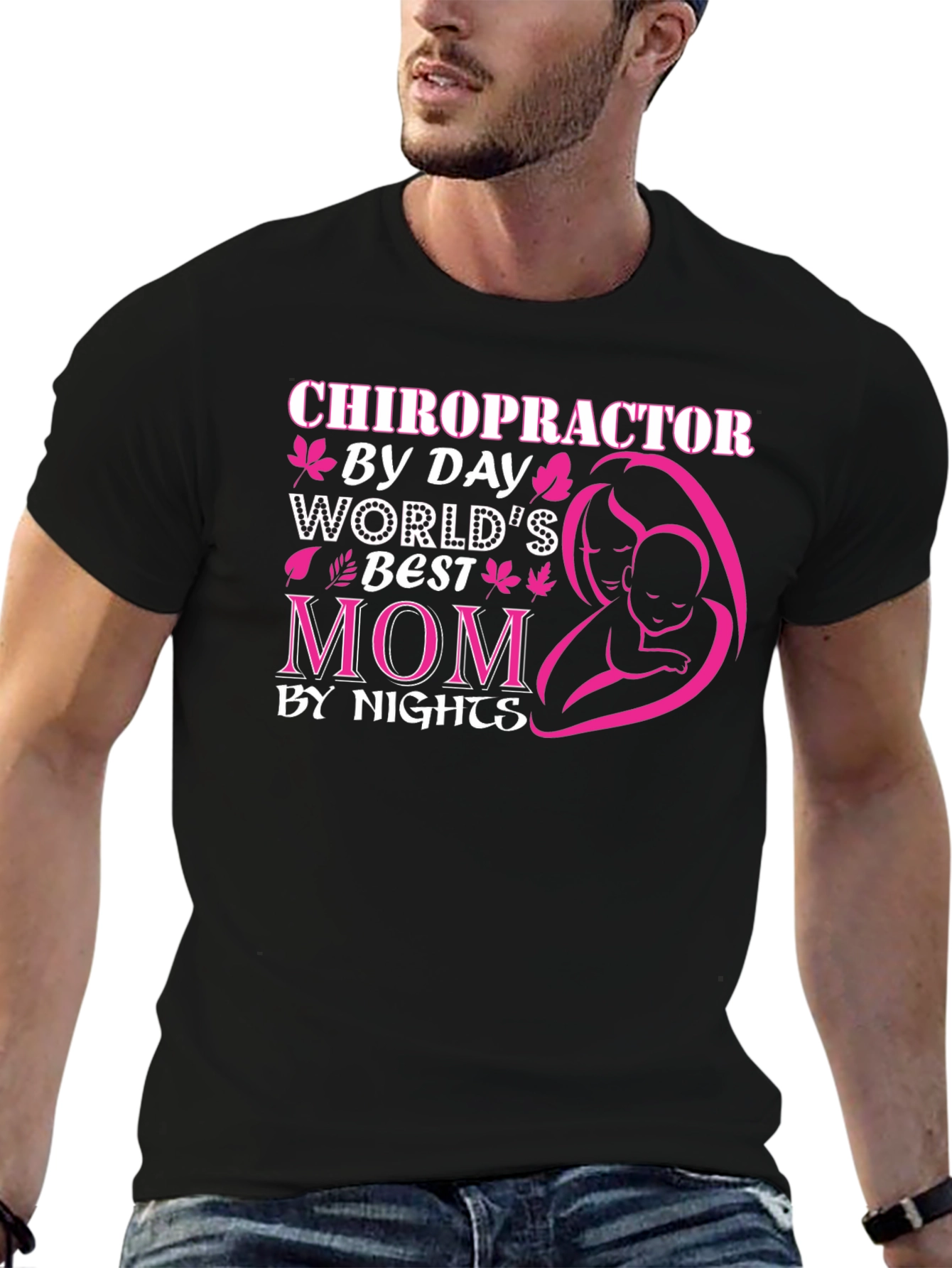 Chiropractor Mom Black T-Shirt