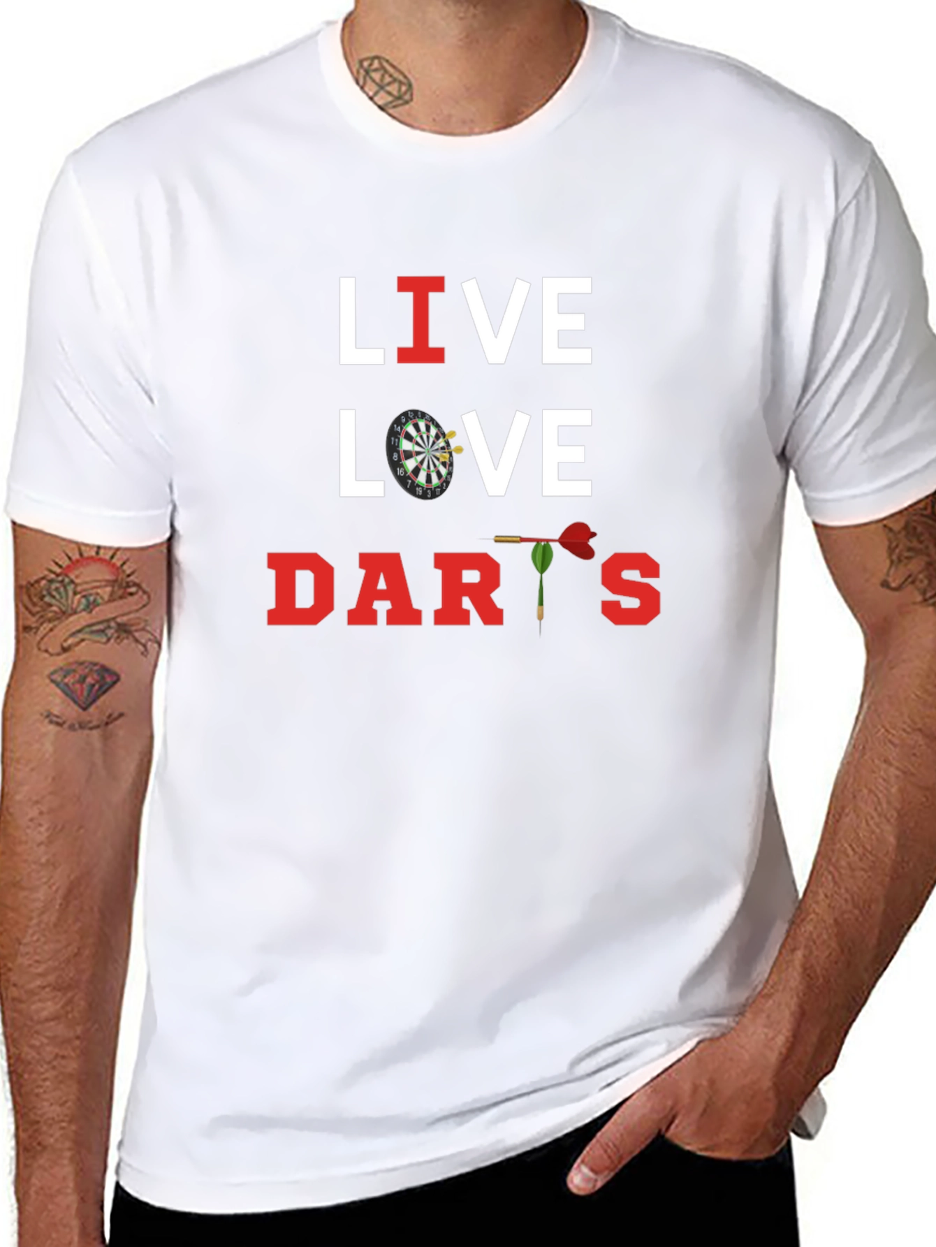 Live Love Darts Graphic T-Shirt - Dart Player Apparel