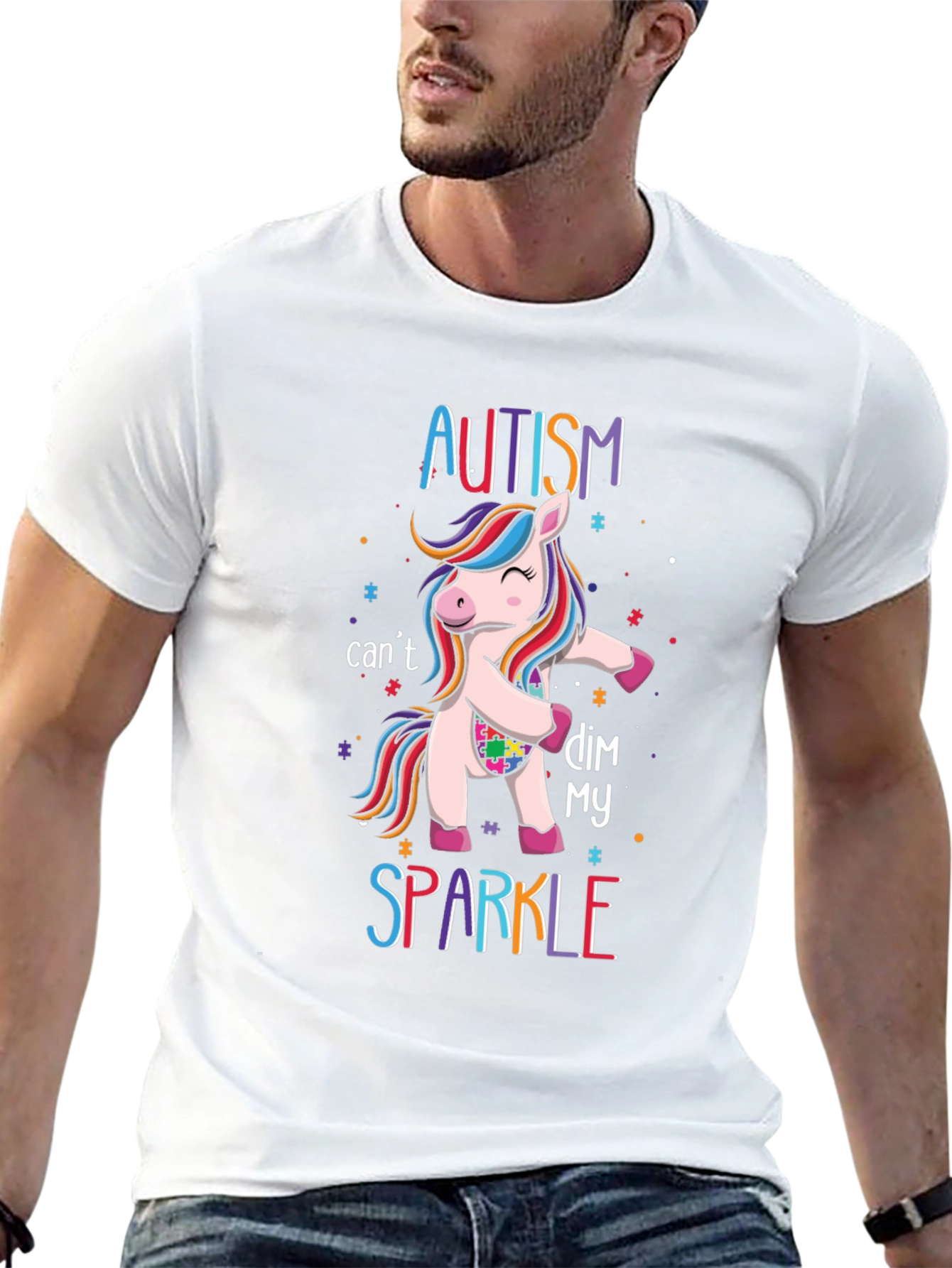 Autism Unicorn Sparkle Tee