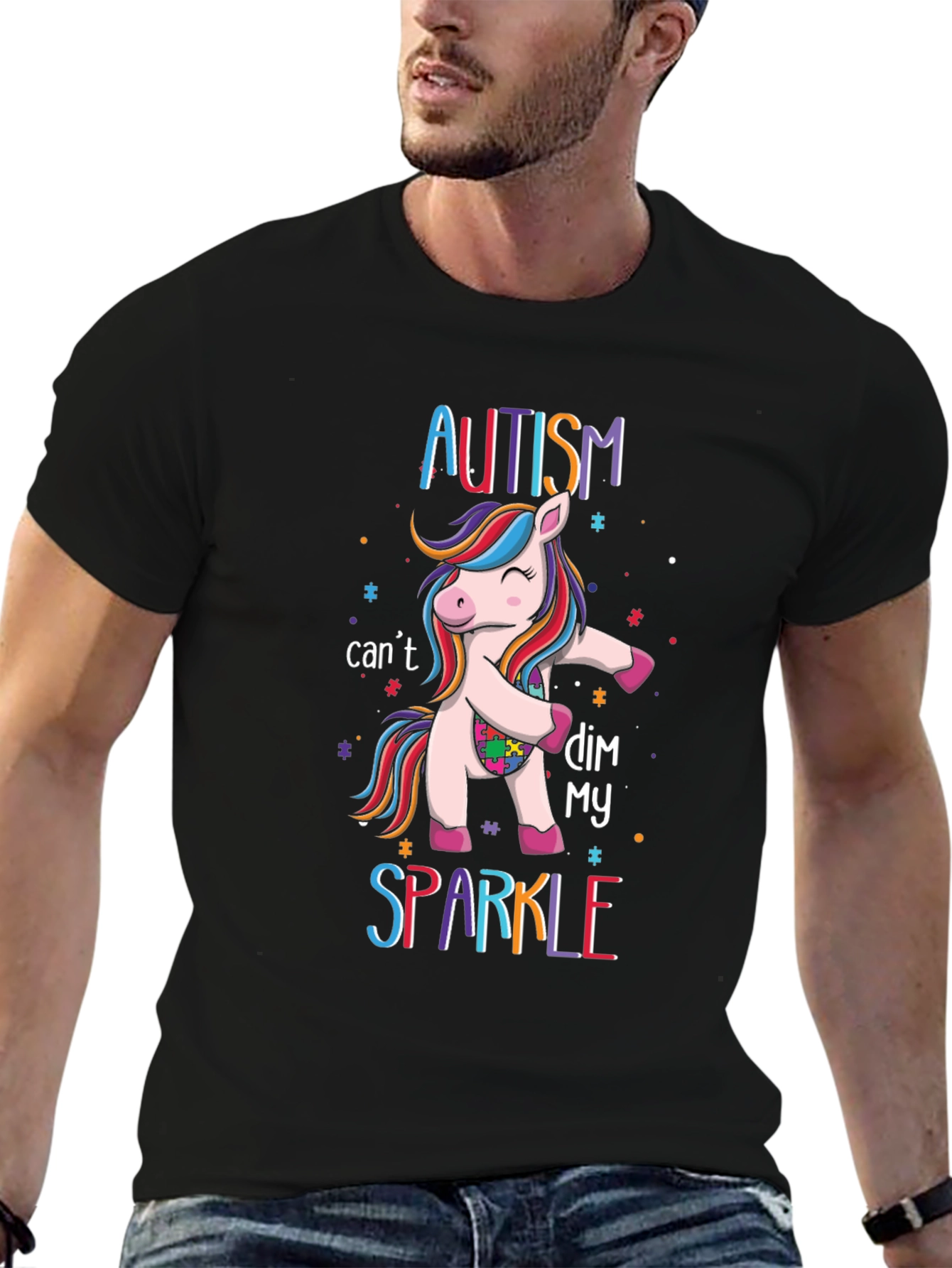 Autism Unicorn Sparkle Tee