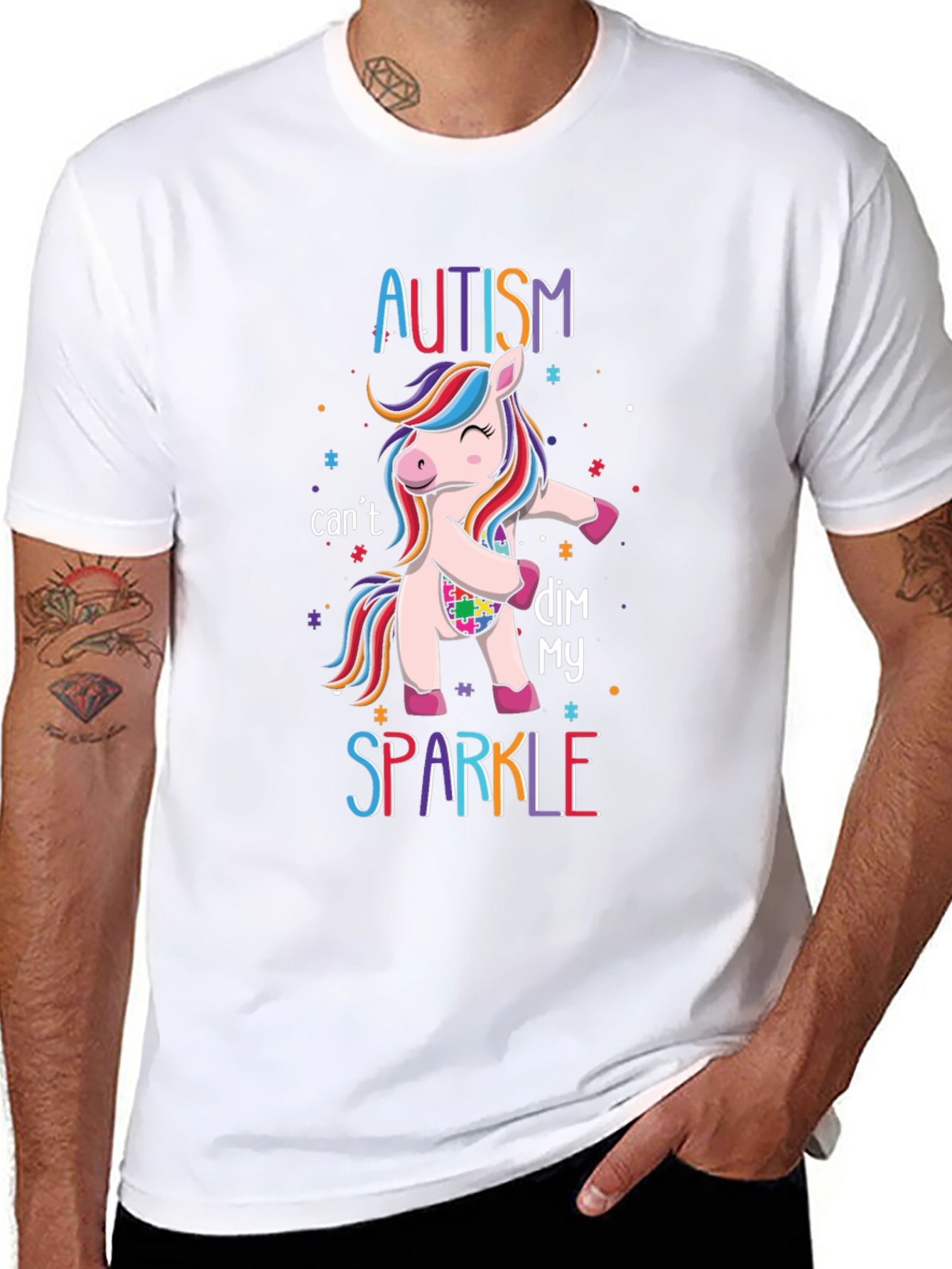 Autism Unicorn Sparkle Tee