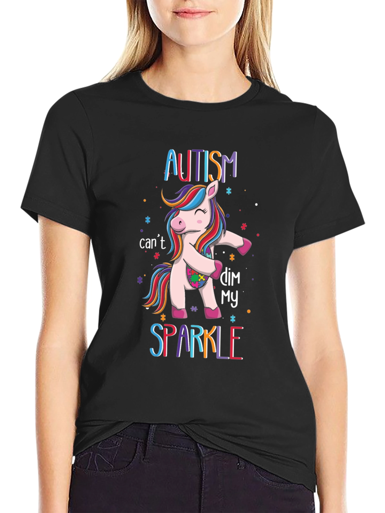 Autism Unicorn Sparkle Tee