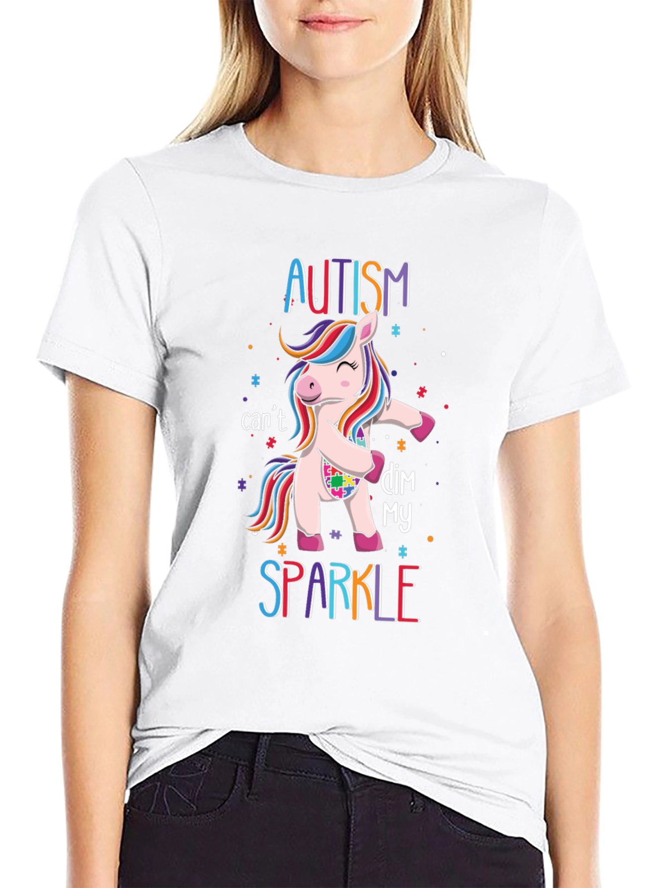 Autism Unicorn Sparkle Tee