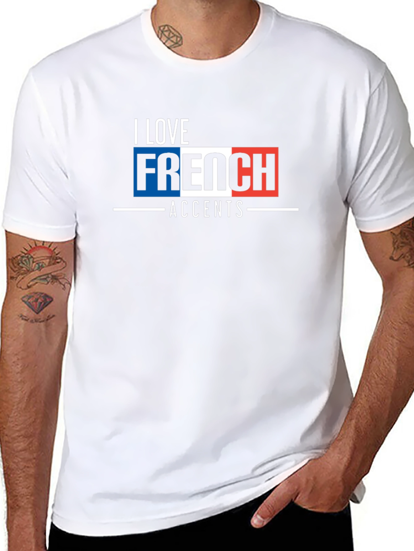 I Love French Accents Graphic T-Shirt