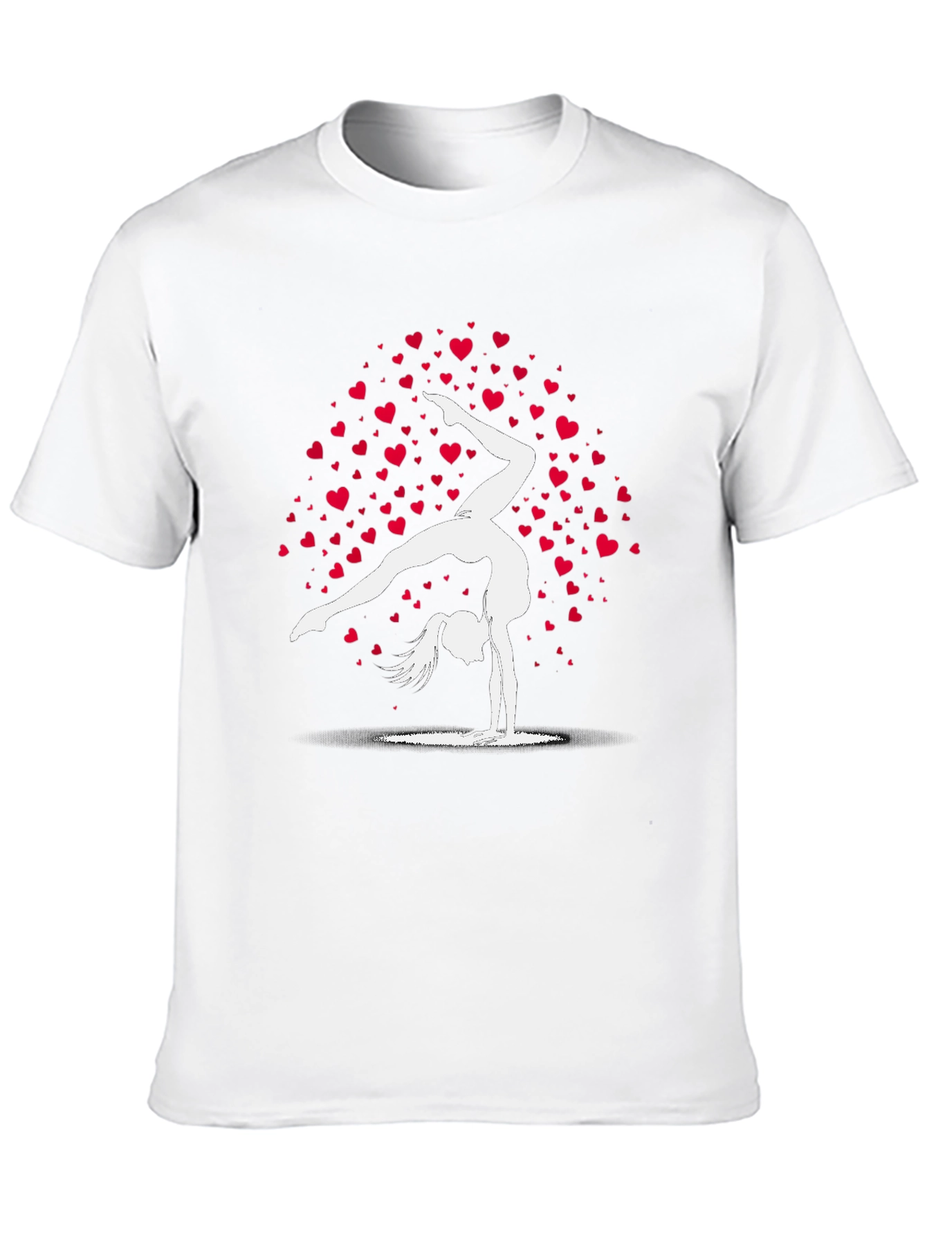 Gymnast Heart Tee - Black Cotton Blend Shirt