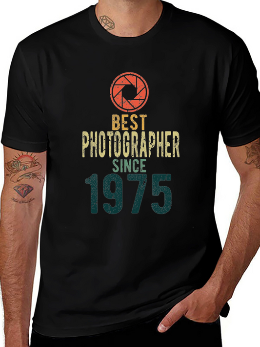 Best Photographer Since 1975 T-Shirt | Vintage Camera Graphic Tee | Photographer Gift Shirt | Retro Photography Tee | Free Shipping $50+