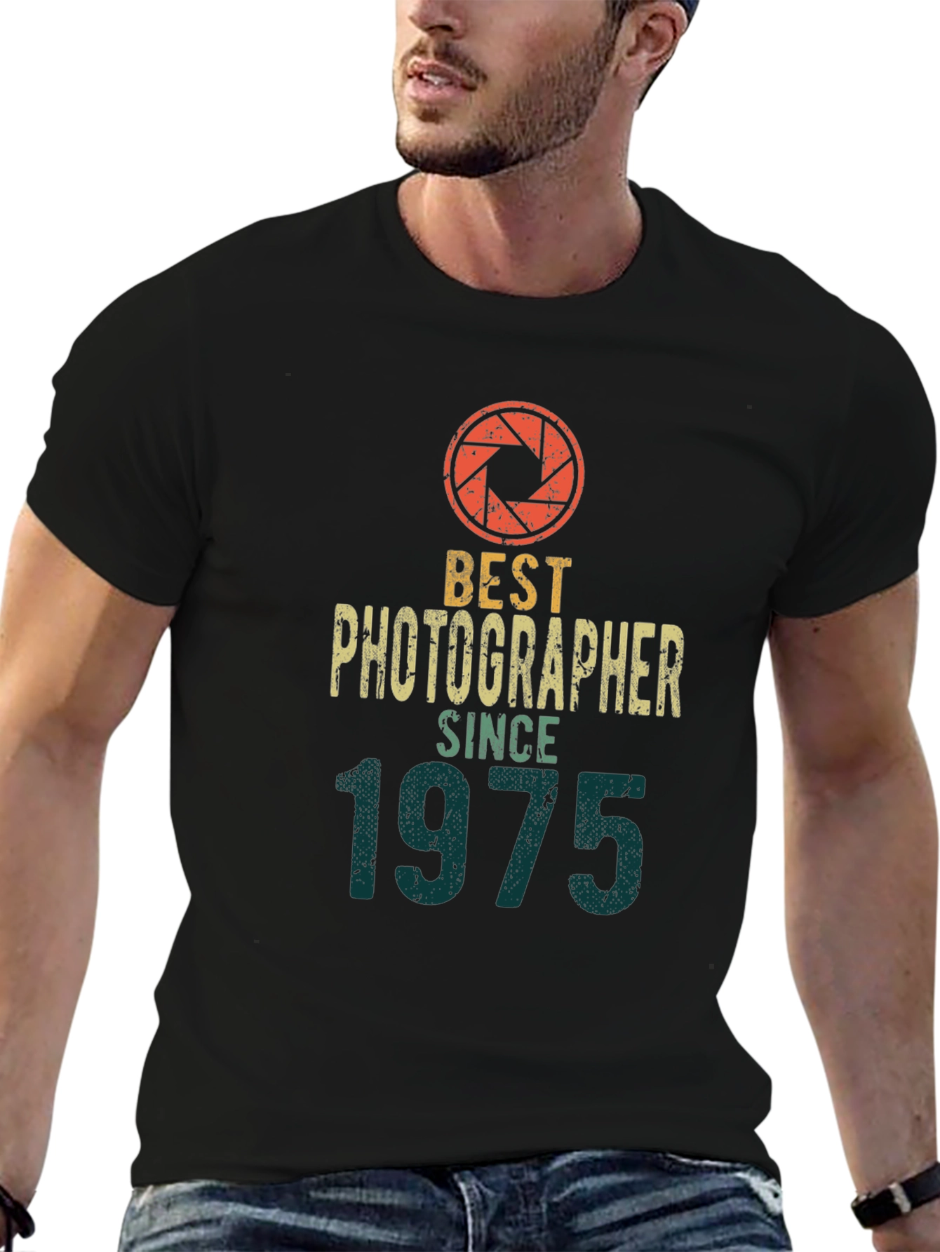 Best Photographer Since 1975 T-Shirt | Vintage Camera Graphic Tee | Photographer Gift Shirt | Retro Photography Tee | Free Shipping $50+