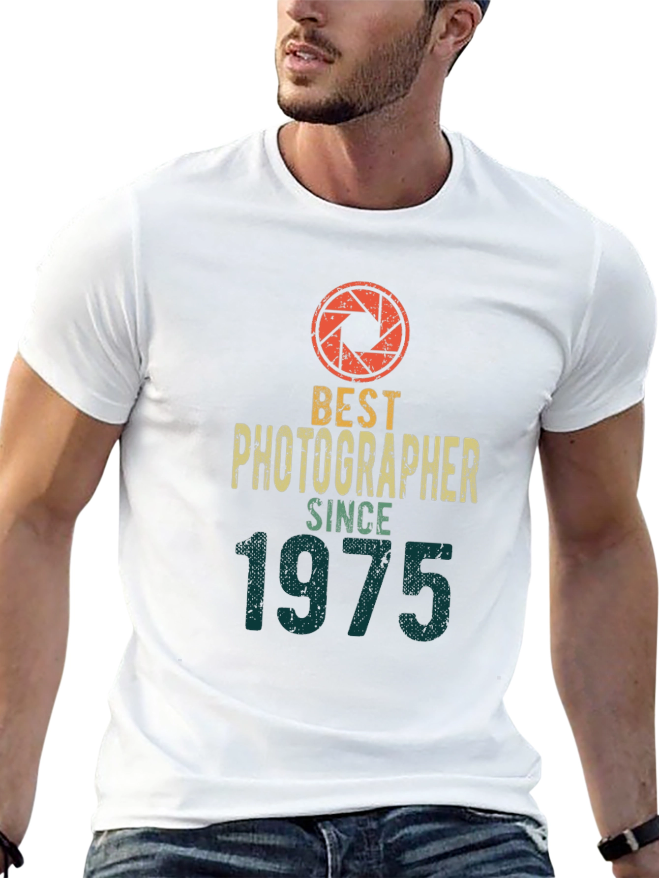 Best Photographer Since 1975 T-Shirt | Vintage Camera Graphic Tee | Photographer Gift Shirt | Retro Photography Tee | Free Shipping $50+