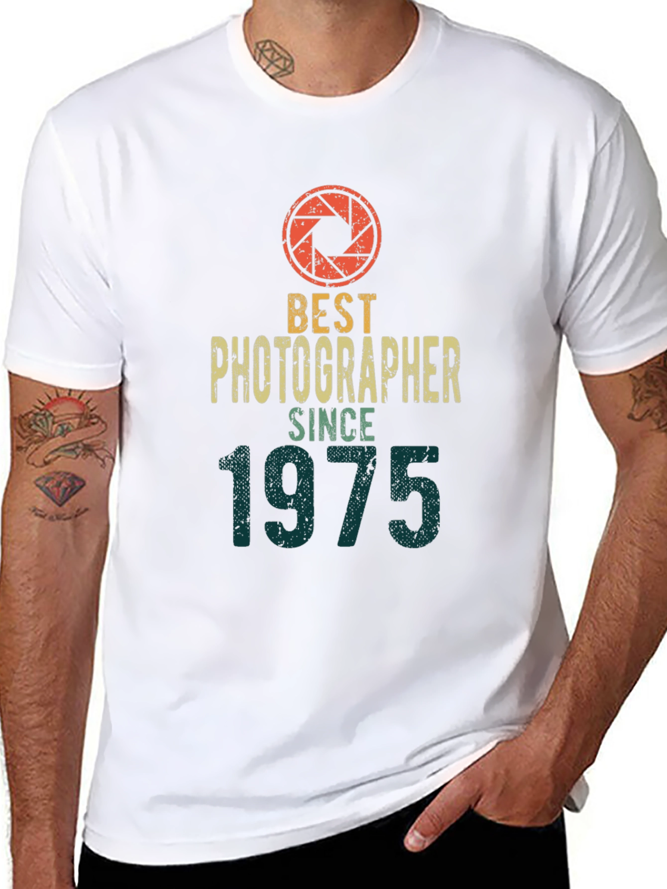 Best Photographer Since 1975 T-Shirt | Vintage Camera Graphic Tee | Photographer Gift Shirt | Retro Photography Tee | Free Shipping $50+