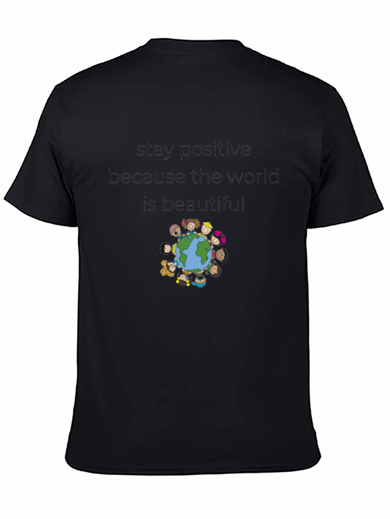 Stay Positive Earth Graphic Tee