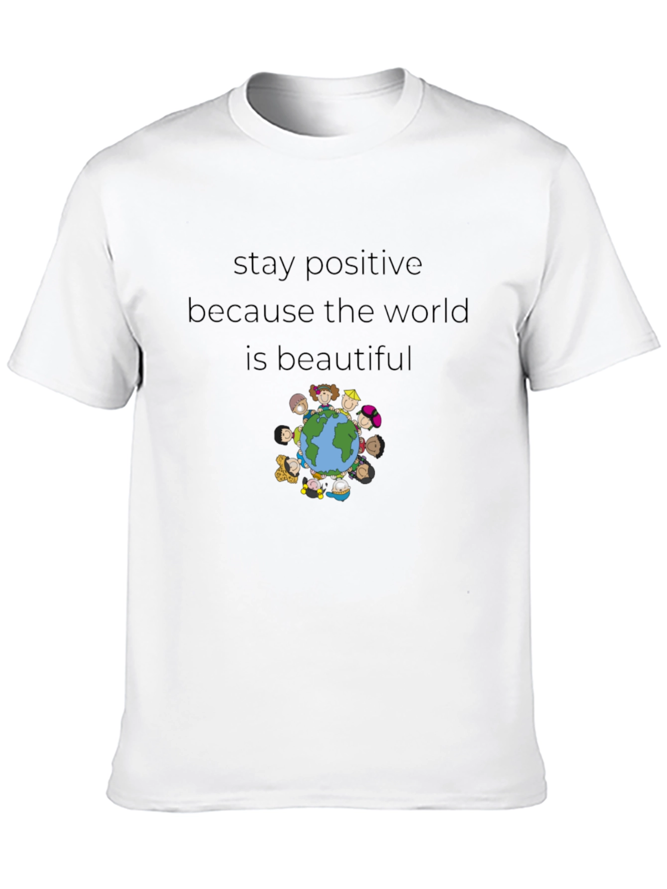 Stay Positive Earth Graphic Tee