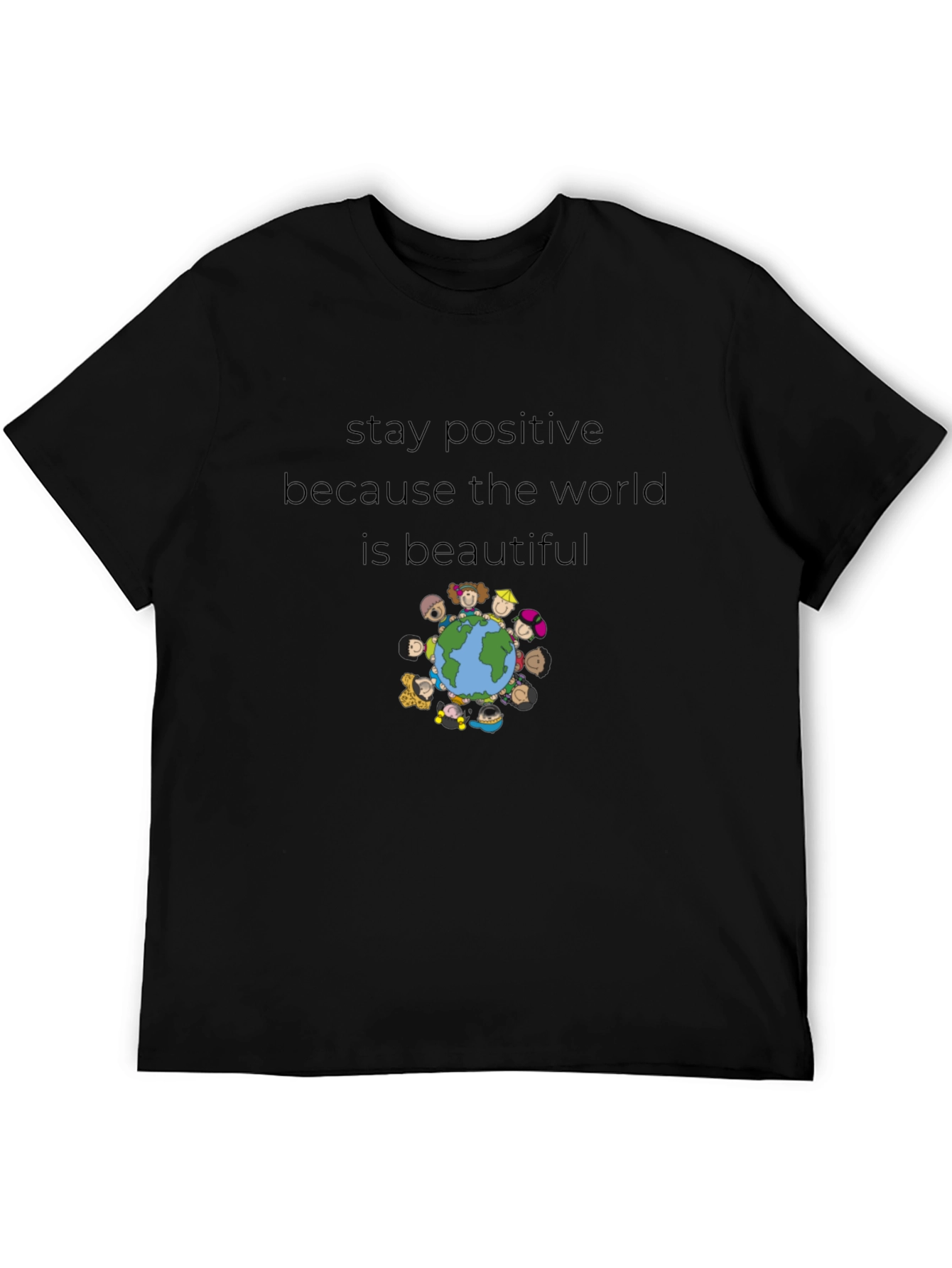Stay Positive Earth Graphic Tee