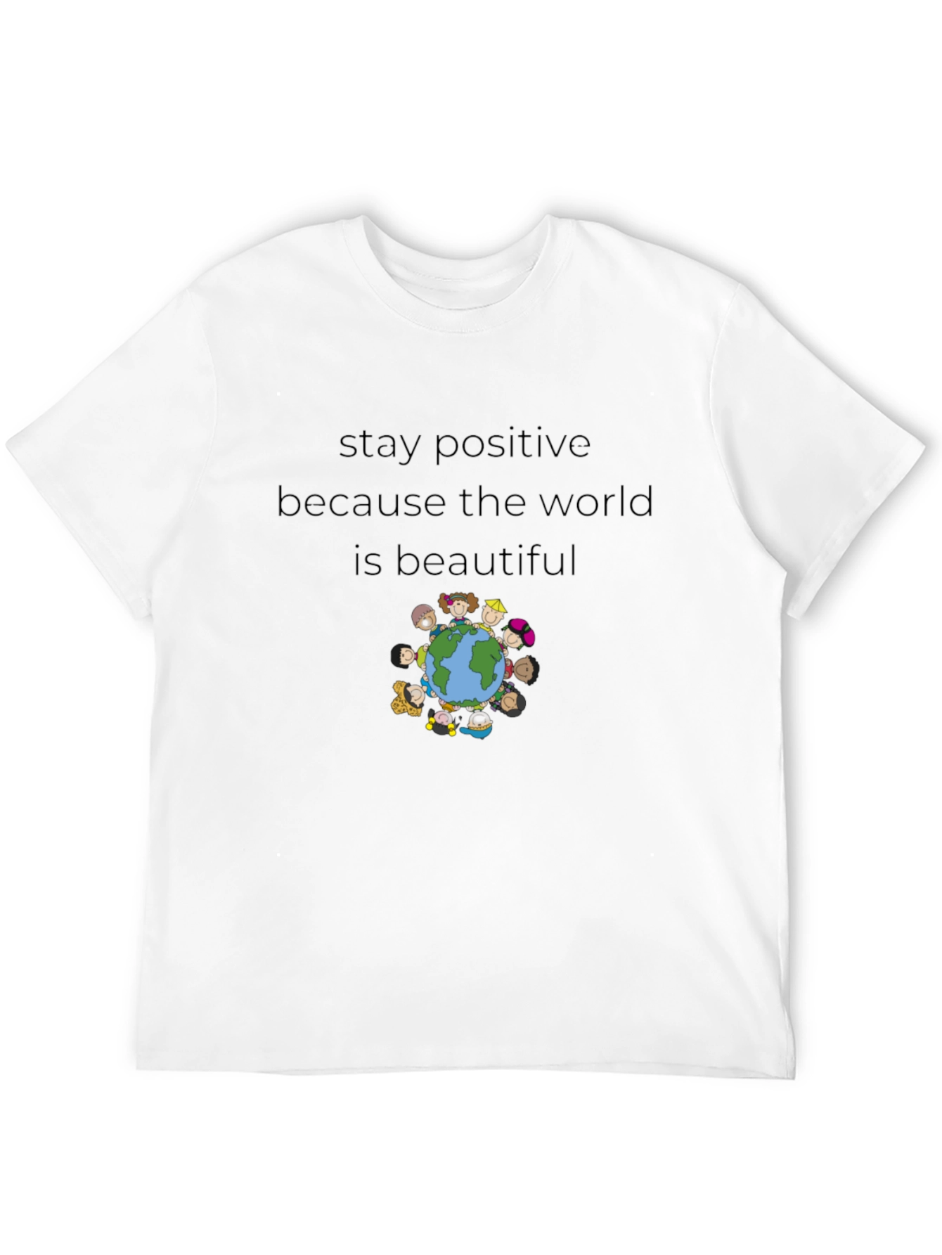 Stay Positive Earth Graphic Tee