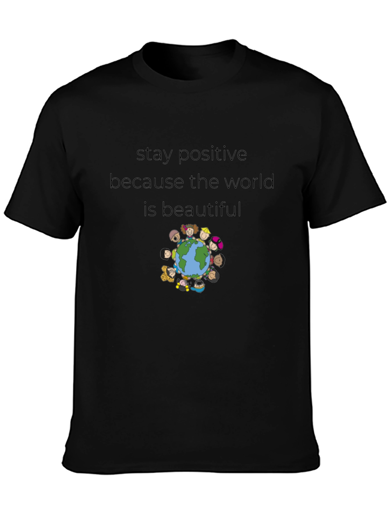 Stay Positive Earth Graphic Tee