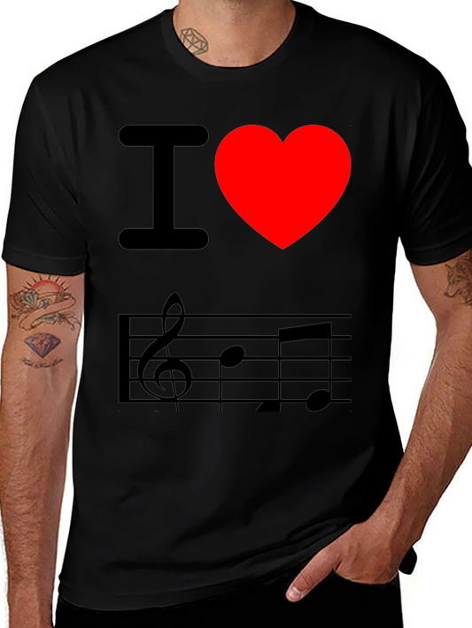 I Love Music Graphic T-Shirt