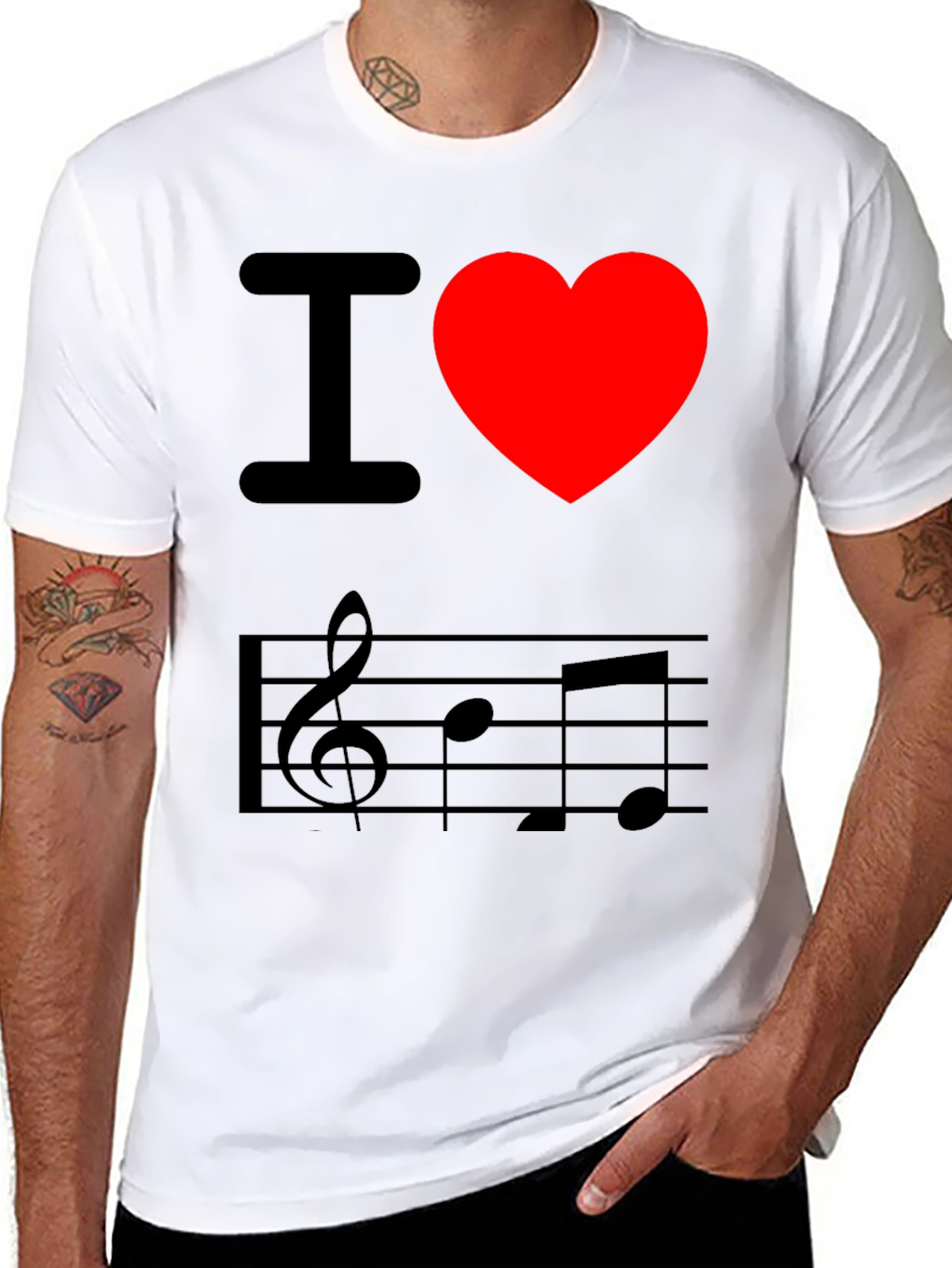 I Love Music Graphic T-Shirt