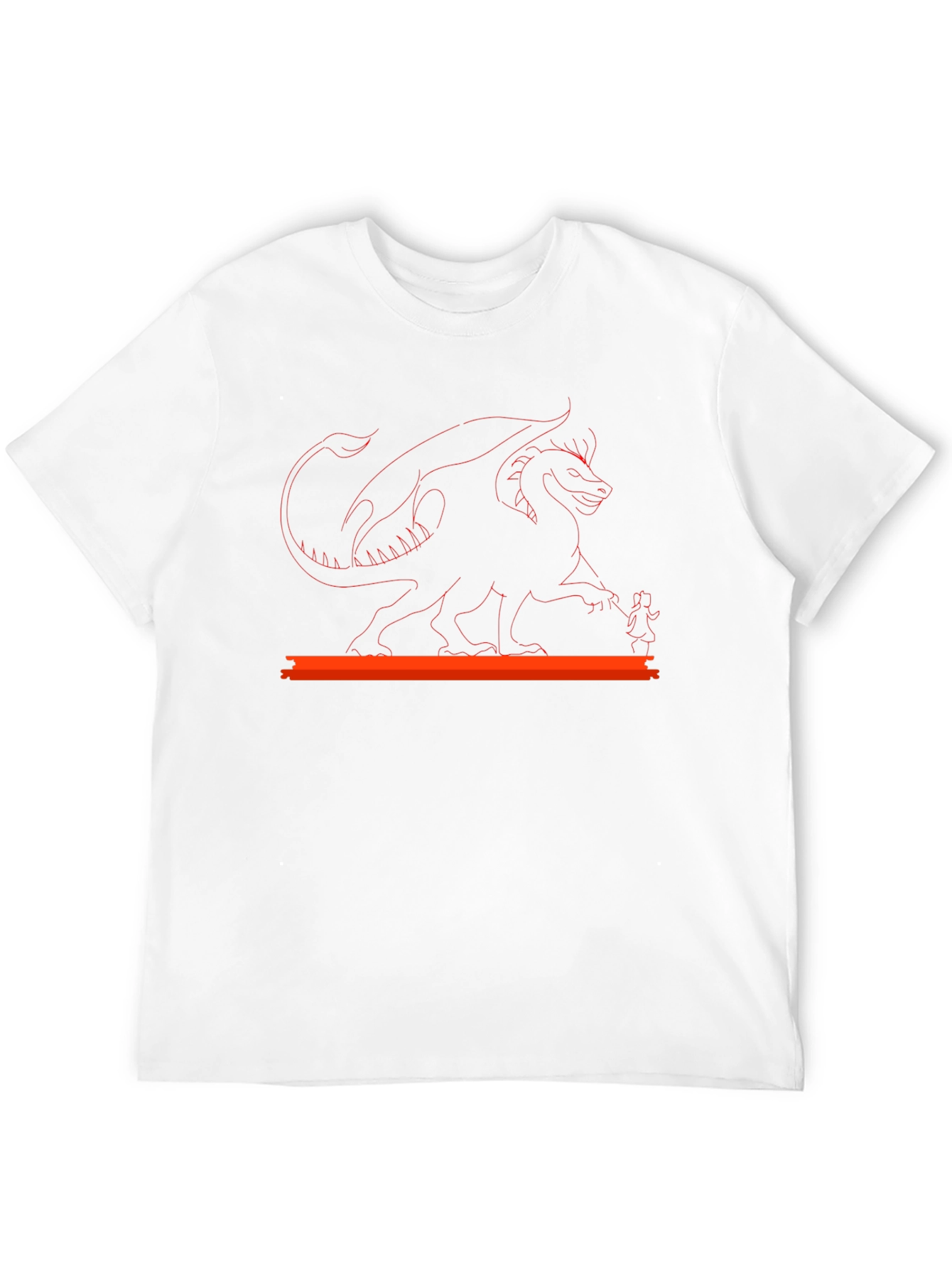 Dragon & Girl Graphic Black T-Shirt