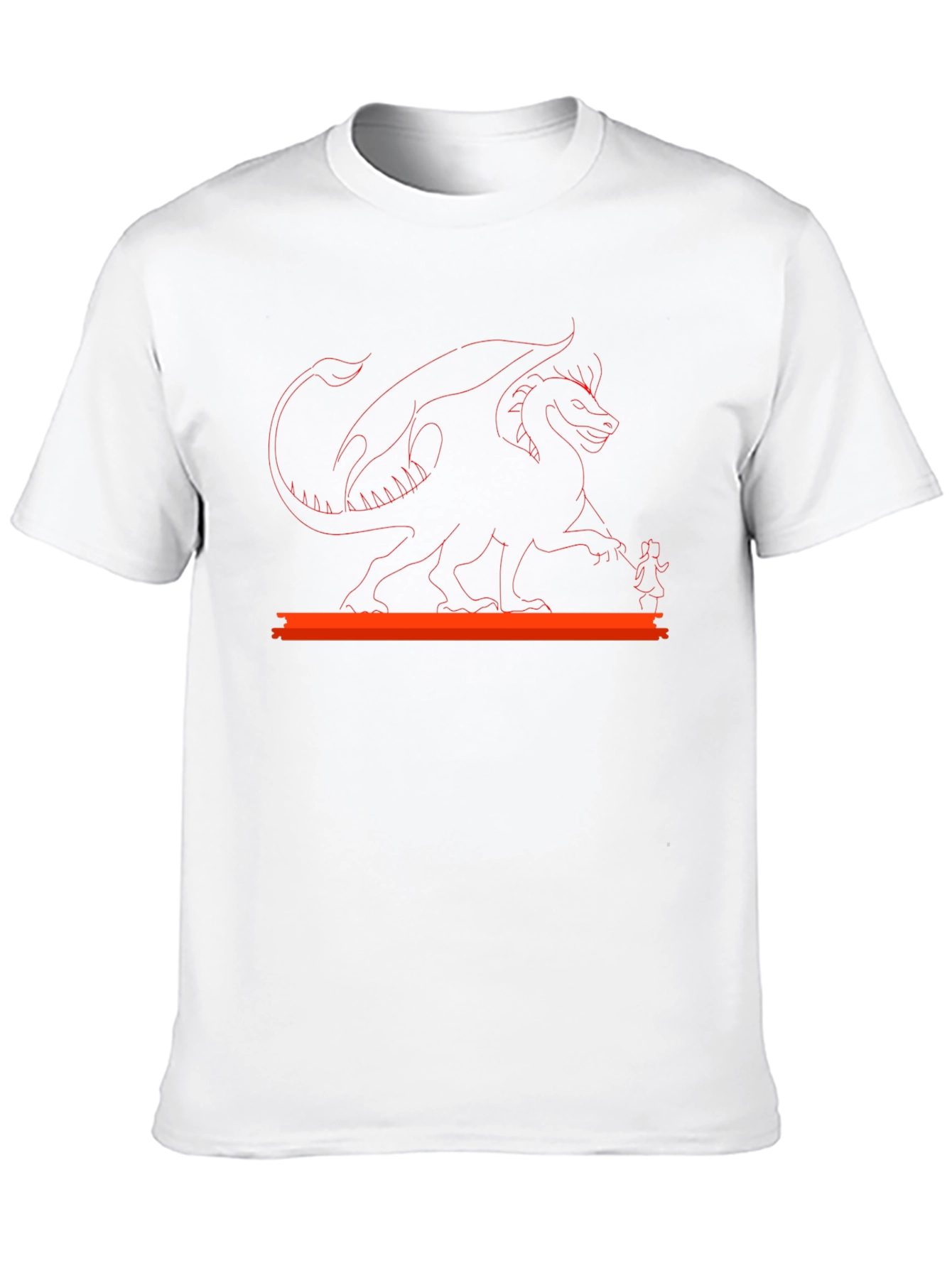 Dragon & Girl Graphic Black T-Shirt