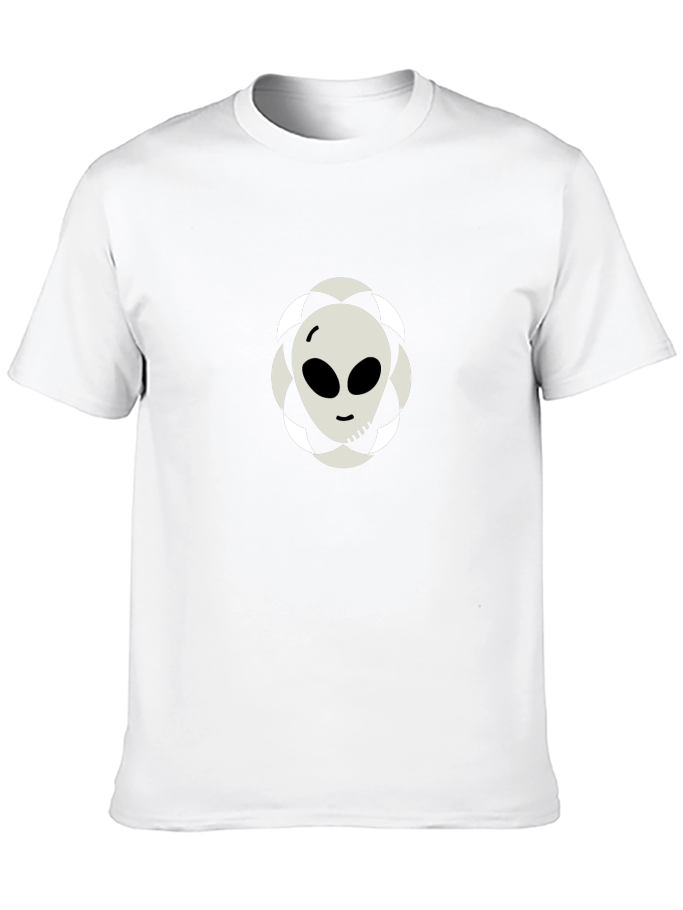 Alien Graphic Tee - Black Cotton Blend Shirt