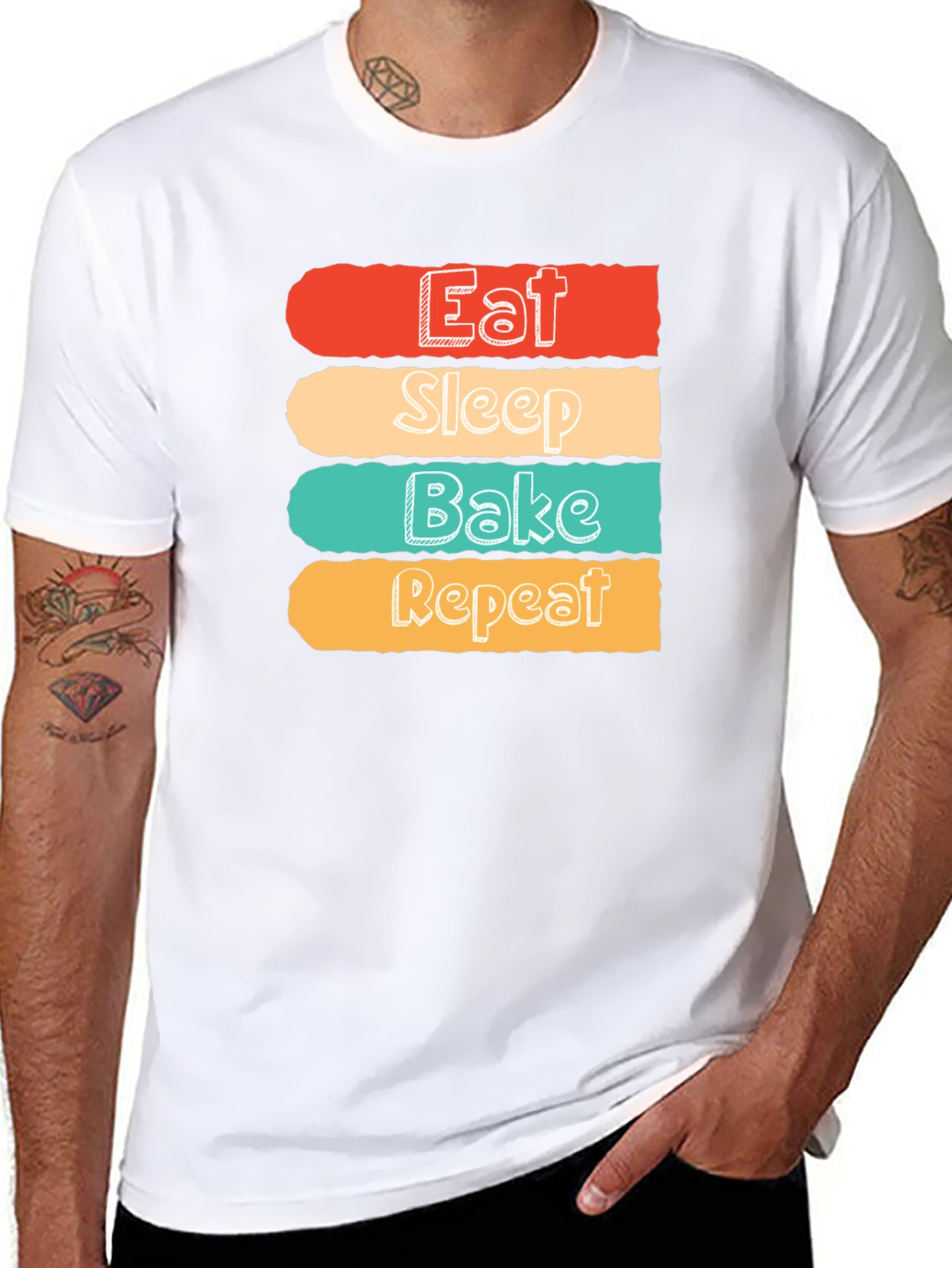 Eat Sleep Bake Repeat Graphic T-Shirt