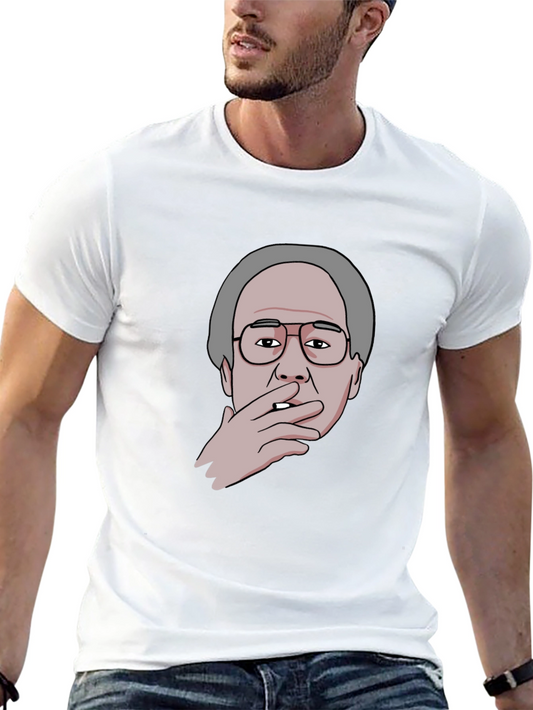 Smoking Man Graphic Tee - Black