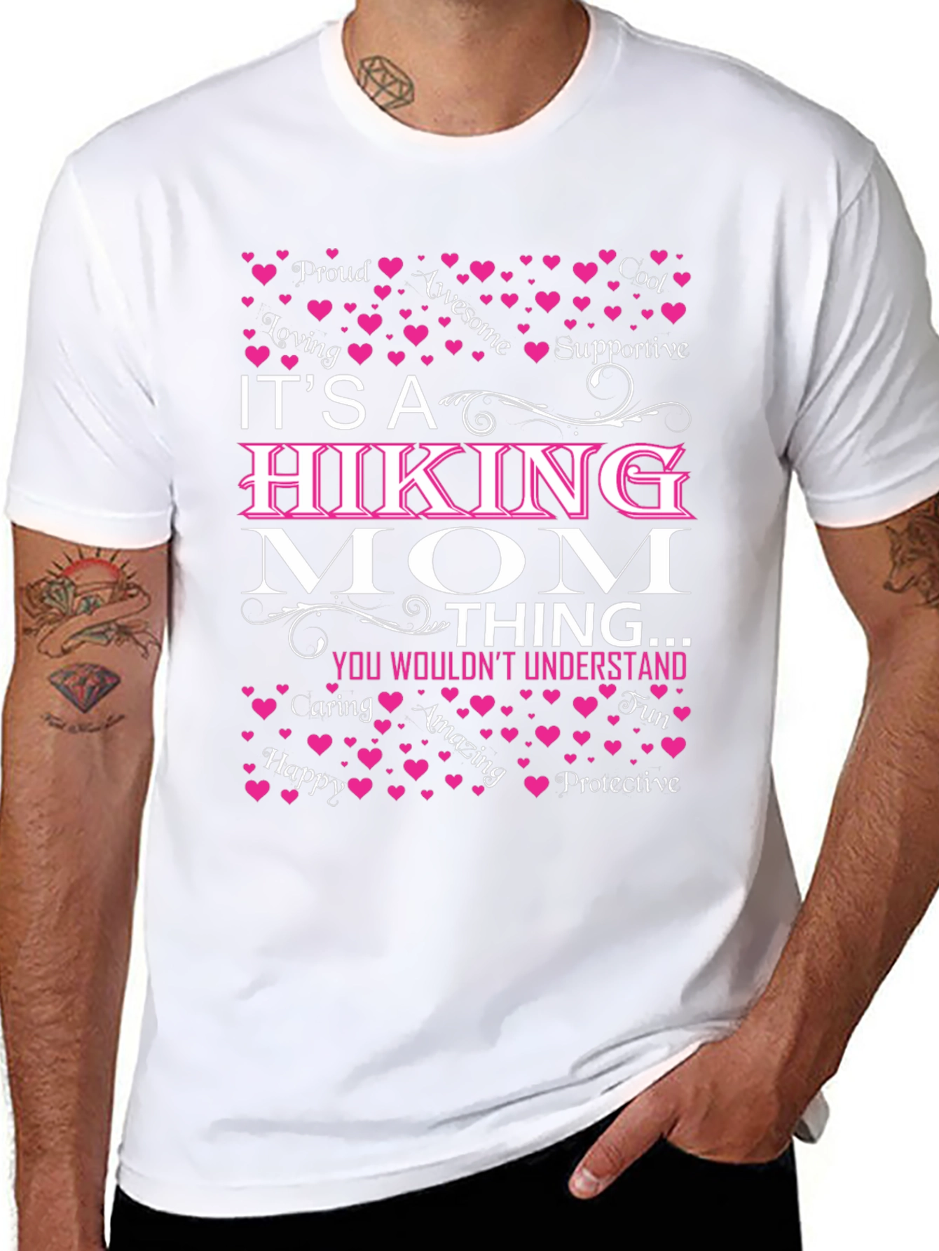 Hiking Mom T-Shirt: Proud Loving Awesome