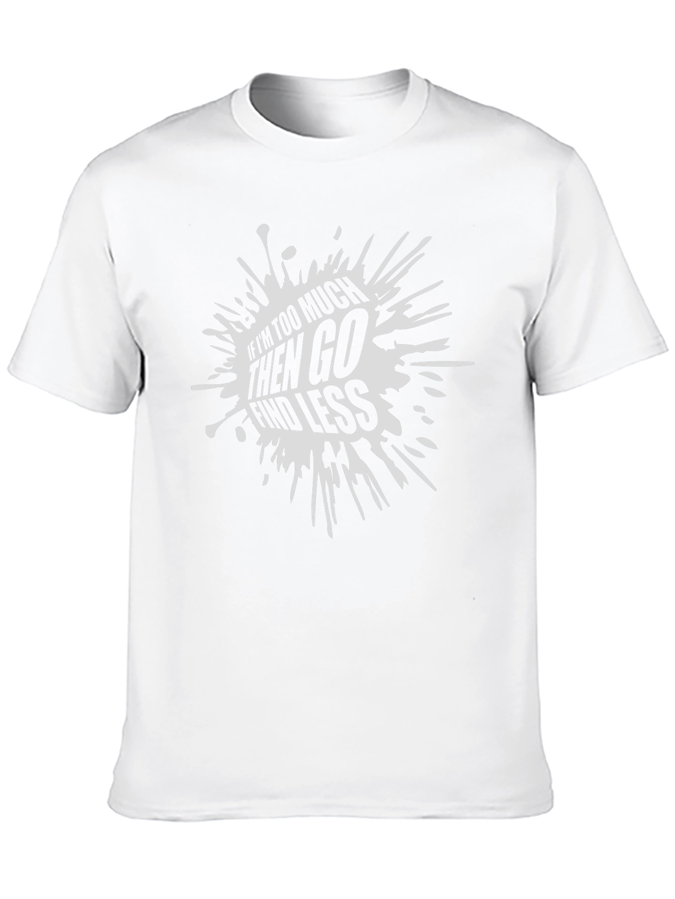 Edgy Black T-Shirt: If Im Too Much Find Less