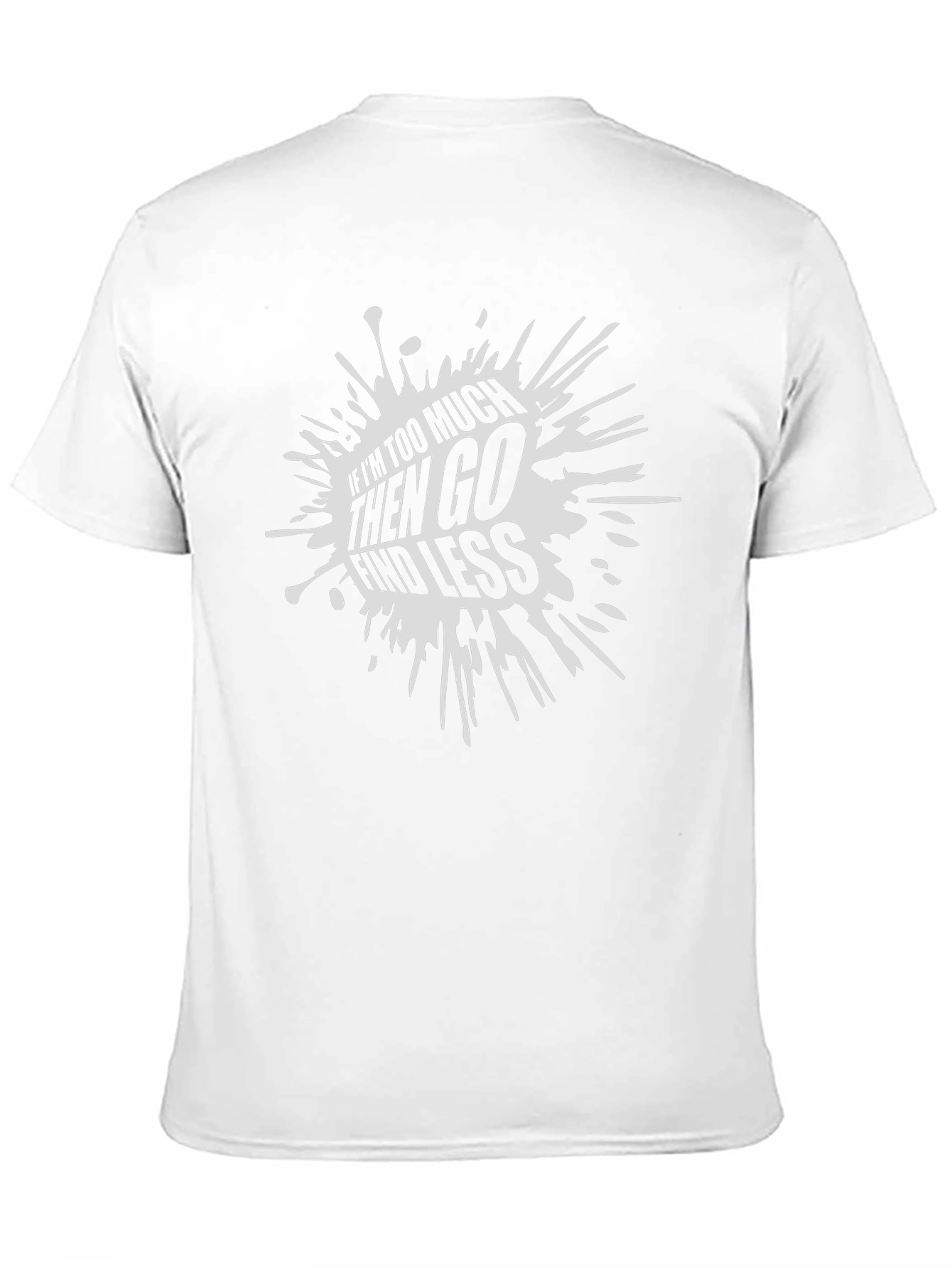 Edgy Black T-Shirt: If Im Too Much Find Less