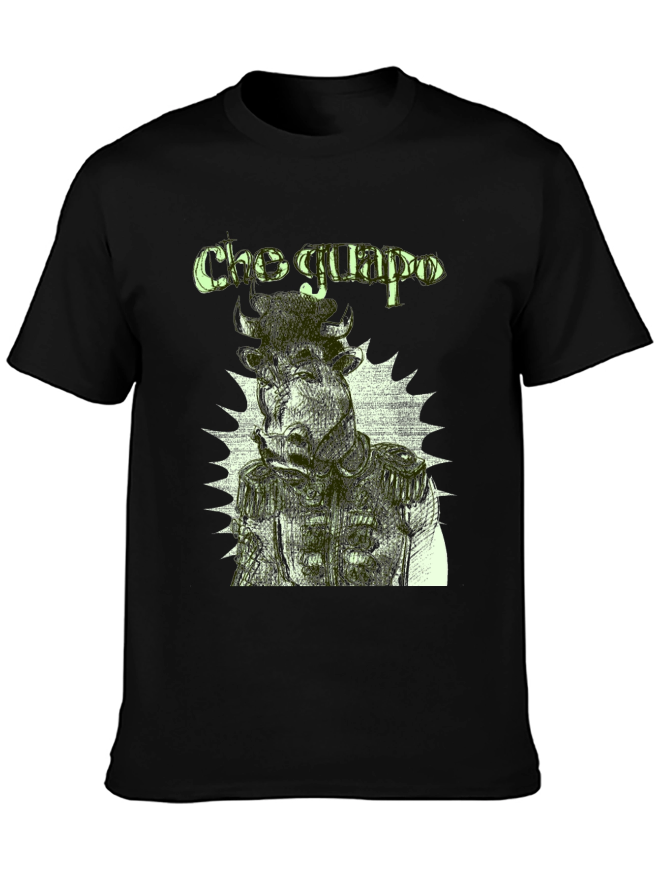Cho Guapo Graphic Tee - Black Cotton T-Shirt