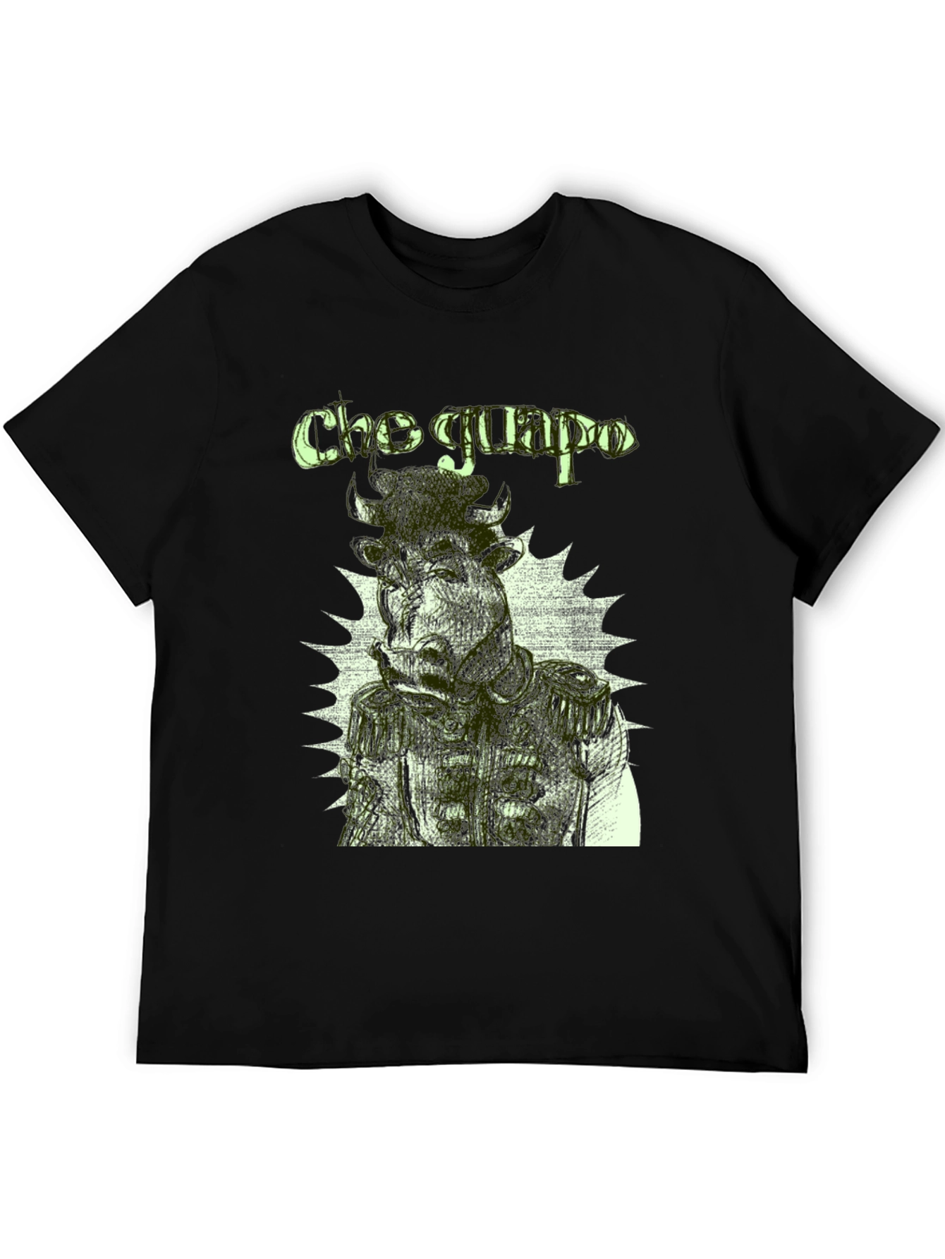Cho Guapo Graphic Tee - Black Cotton T-Shirt