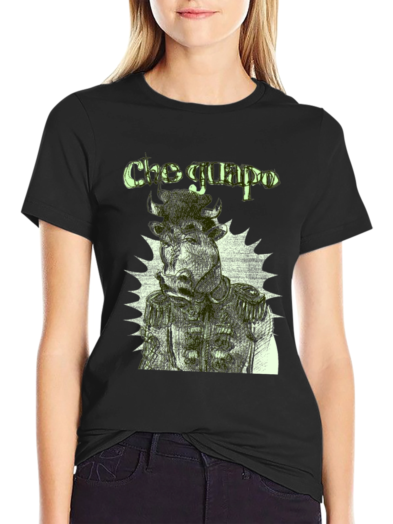 Cho Guapo Graphic Tee - Black Cotton T-Shirt