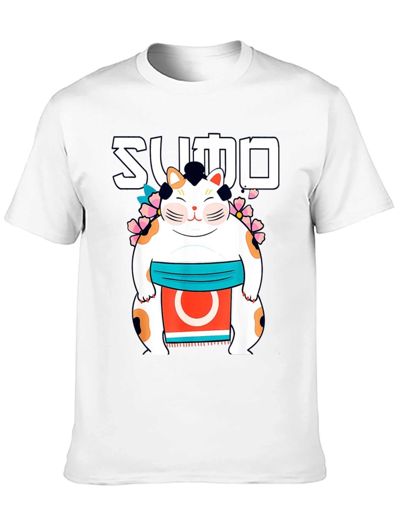Sumo Cat Graphic T-Shirt - Stylish Cotton Tee