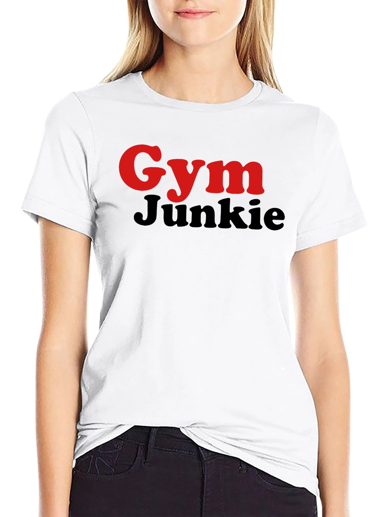 Gym Junkie T-Shirt - Red & Black