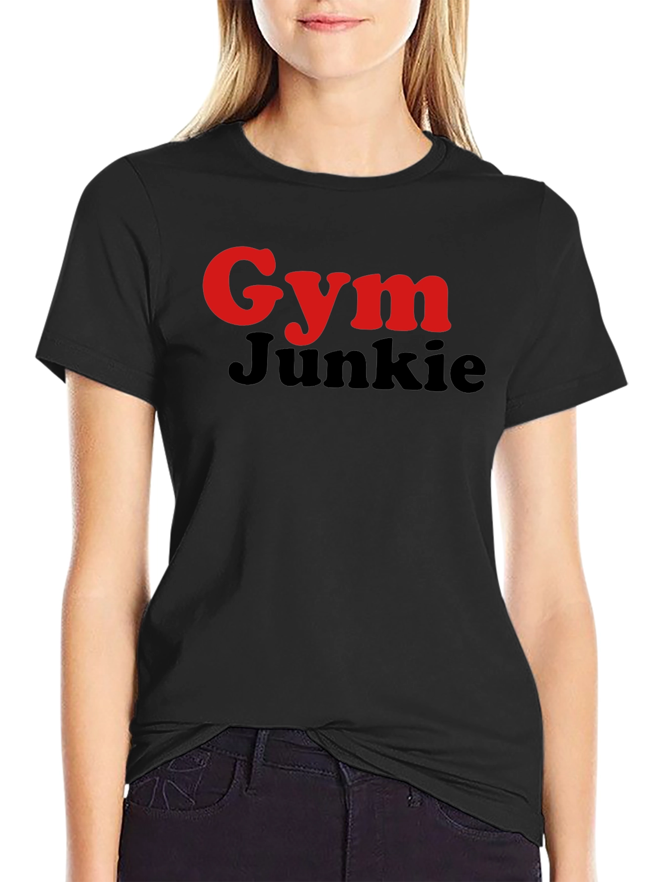 Gym Junkie T-Shirt - Red & Black